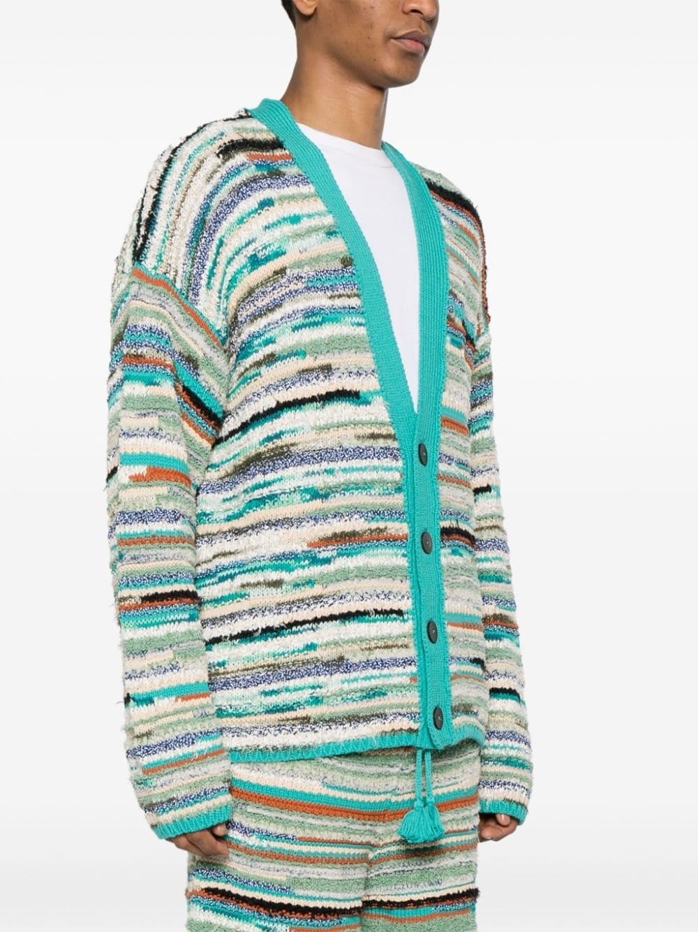 Madurai striped cardigan - 3