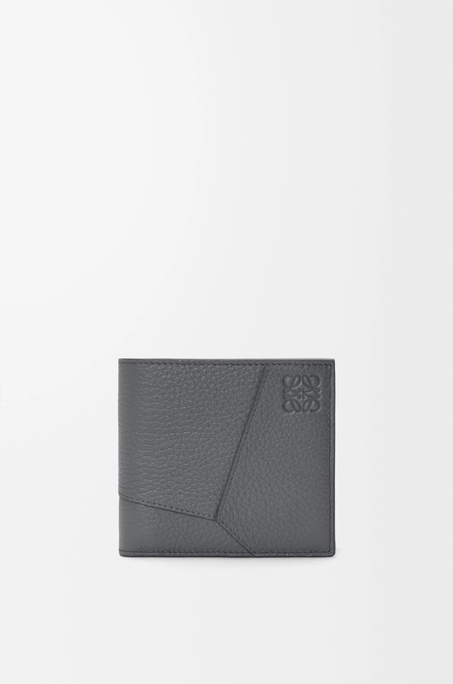 Puzzle bifold coin wallet in supple grained calfskin - 1
