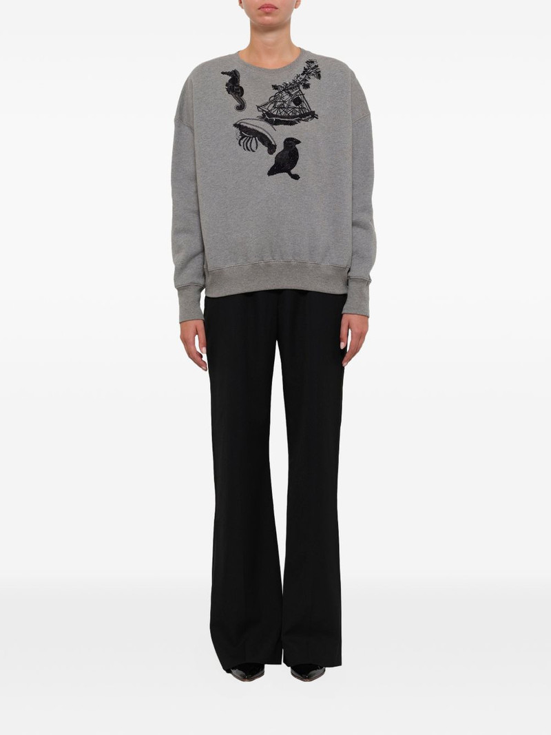 Alexander McQueen Sea Creature-embroidered sweatshirt outlook