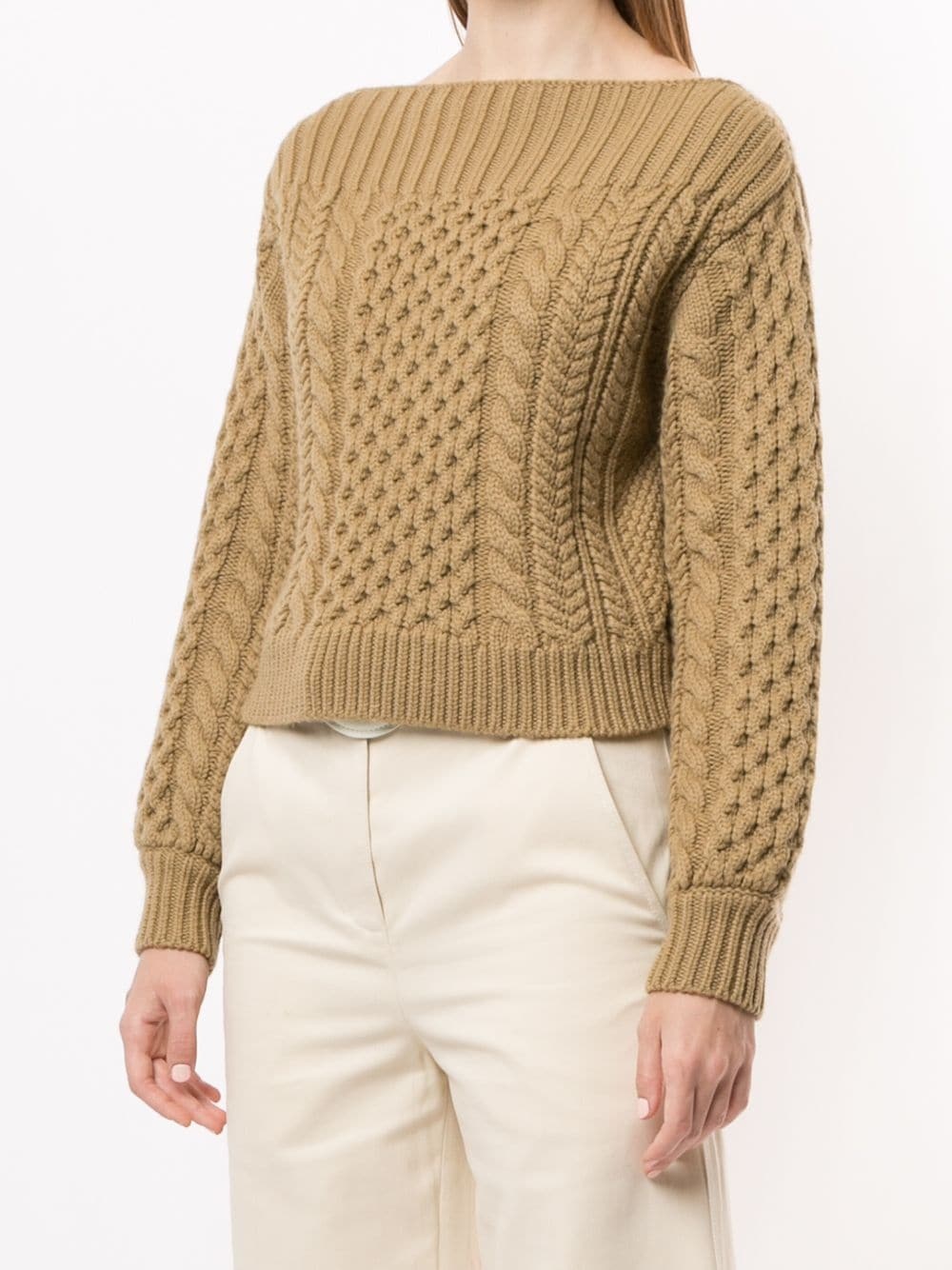 cable-knit wool jumper - 3