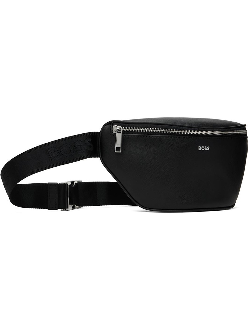 BOSS Black Saffiano Leather Belt Bag outlook