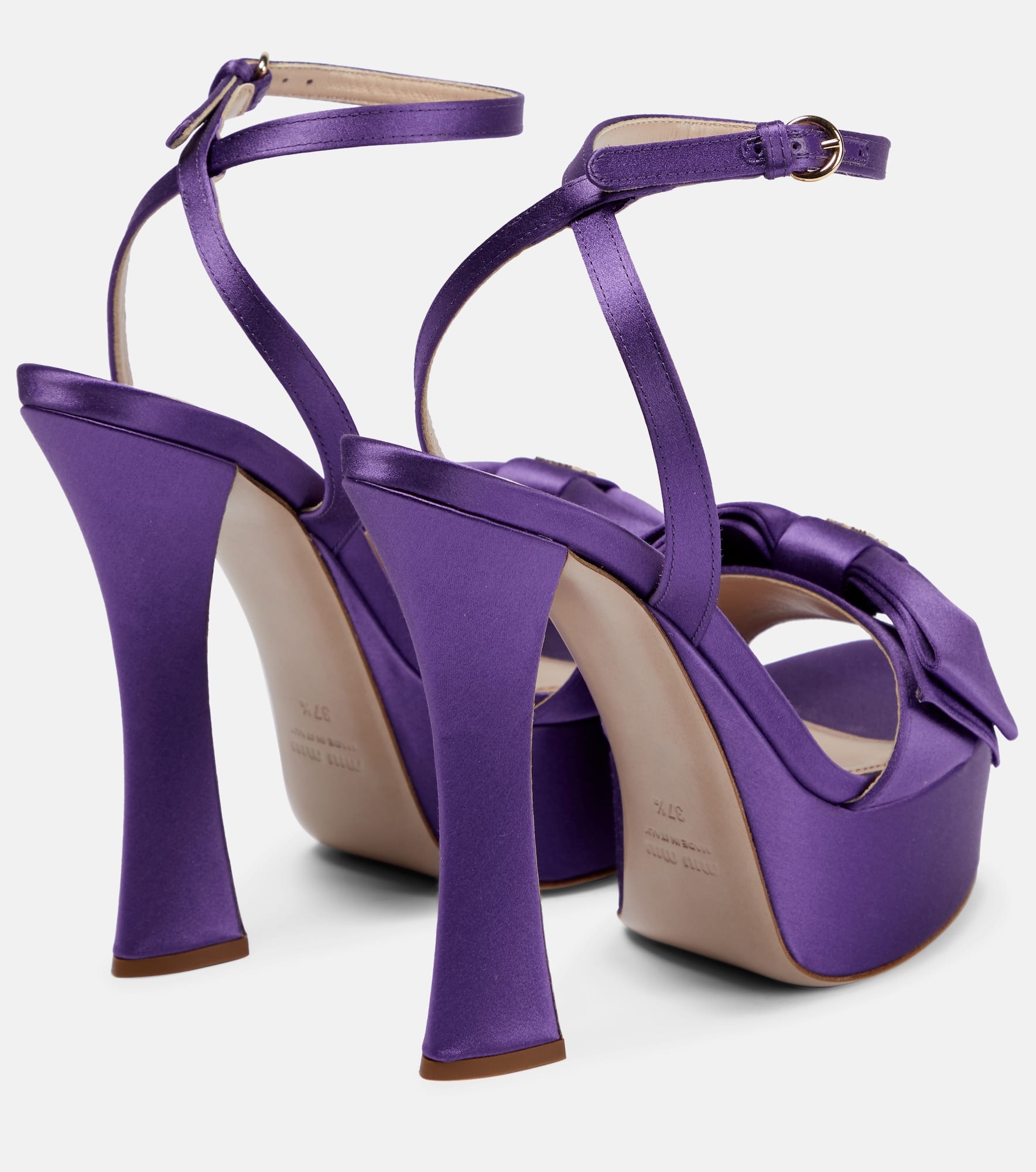 Satin platform sandals - 3
