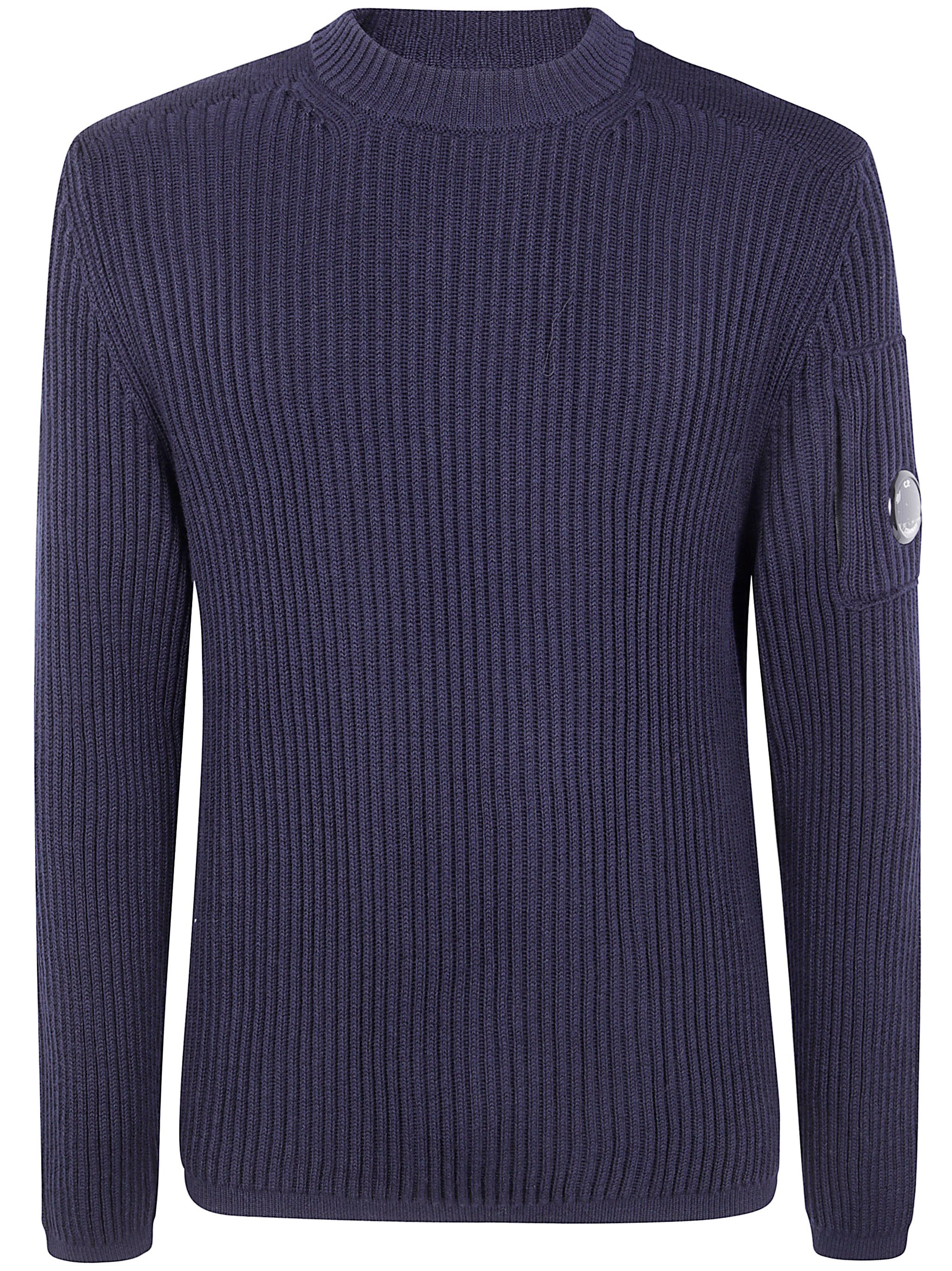 Introducing the 'KNITWEAR CREW NECK IN RE-WOOL' from the distinguished brand C.P. COMPANY, a quintes - 1