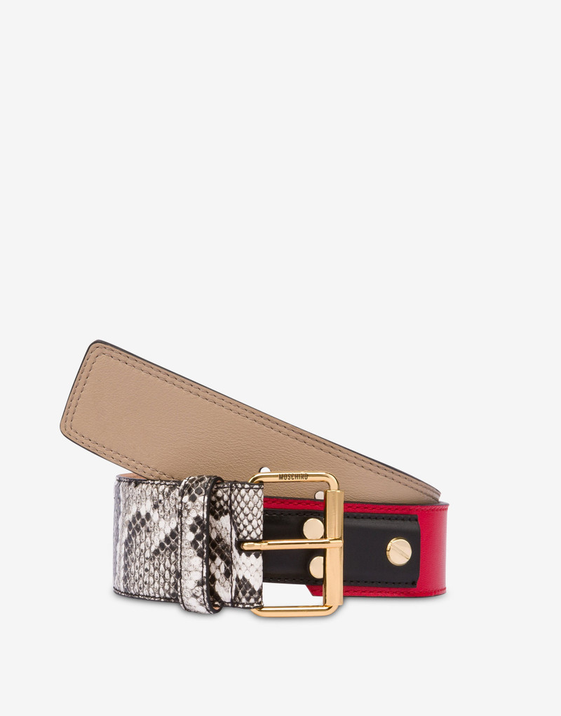 Moschino GOAT PATCHWORK BELT outlook