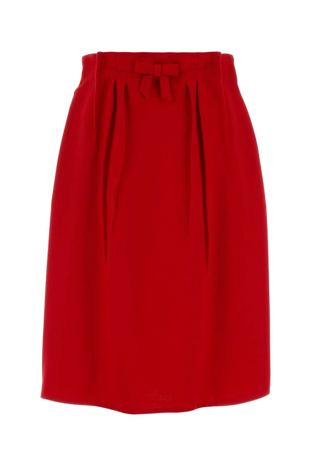 Prada Women Red Wool Skirt - 1