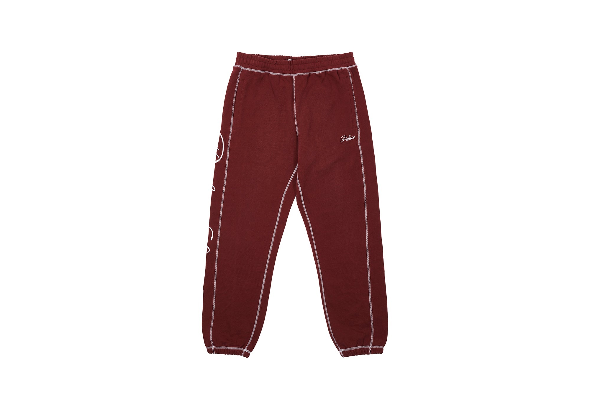 CHAIN STITCH JOGGERS CHERRY - 1