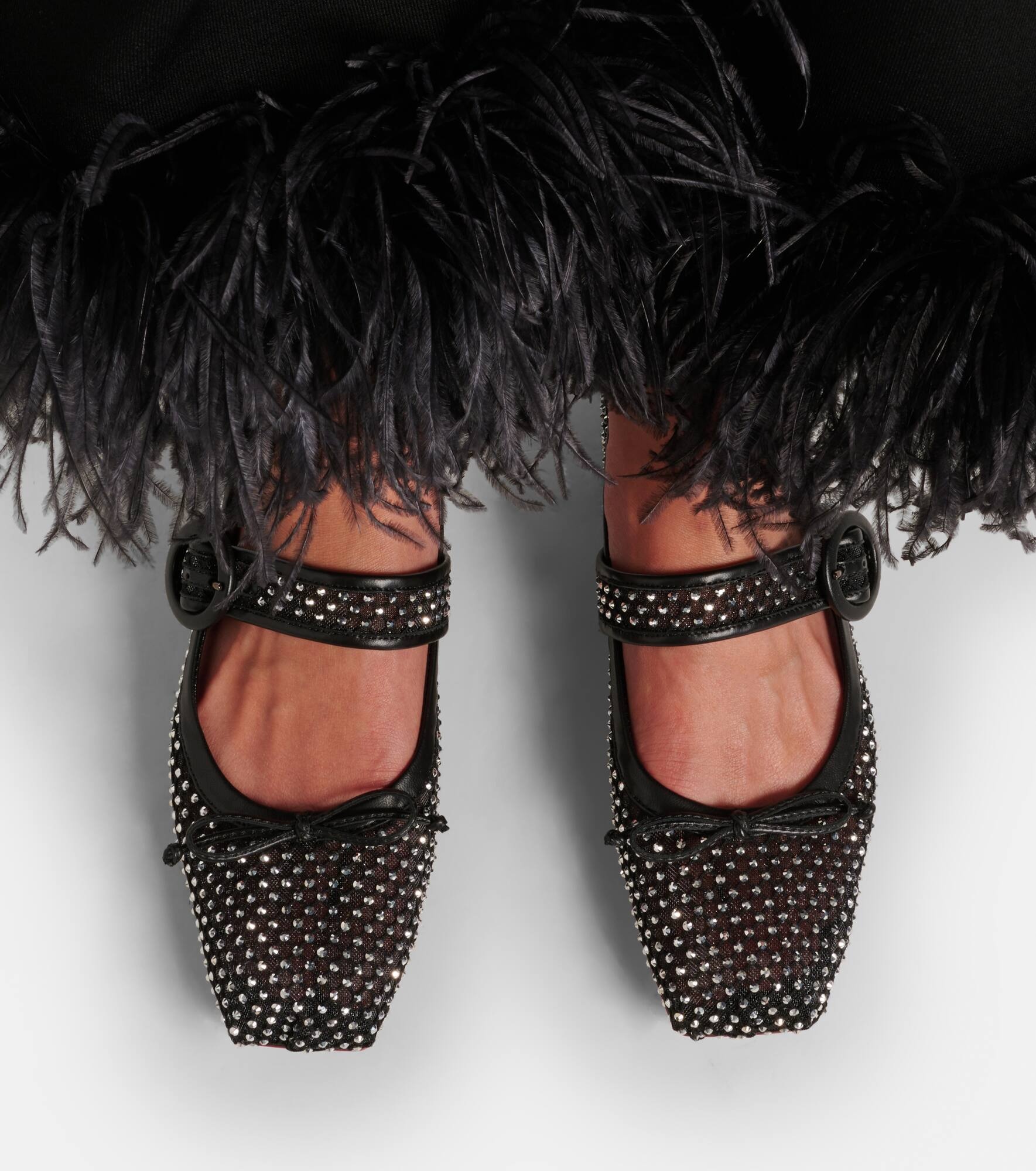 Mamastrapitina embellished mesh ballet flats - 7