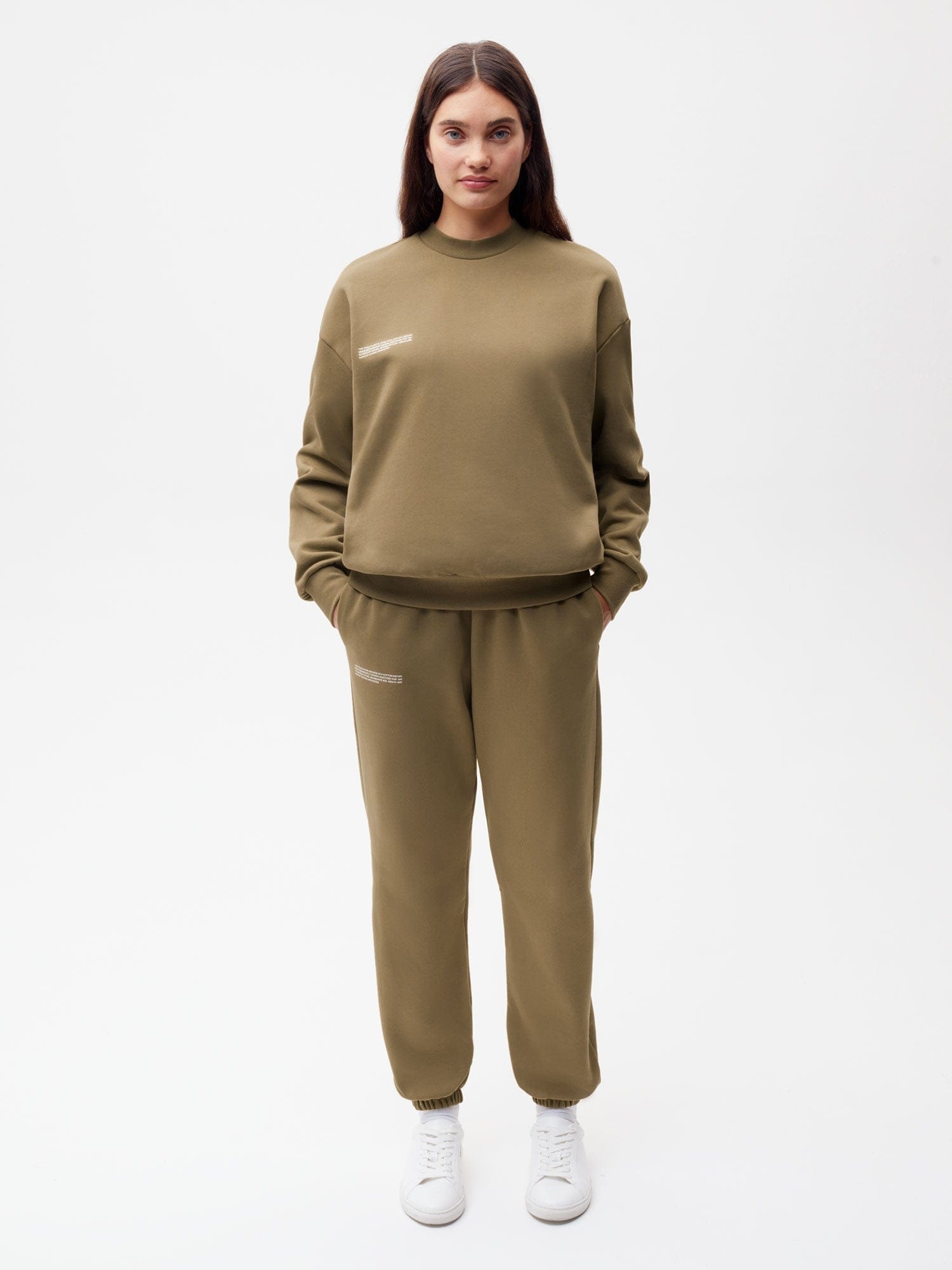 Womens In Conversion Cotton Track Pants - Carbon Brown - 2