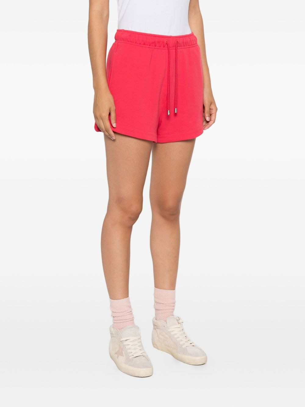 elastic-waistband cotton mini shorts - 3