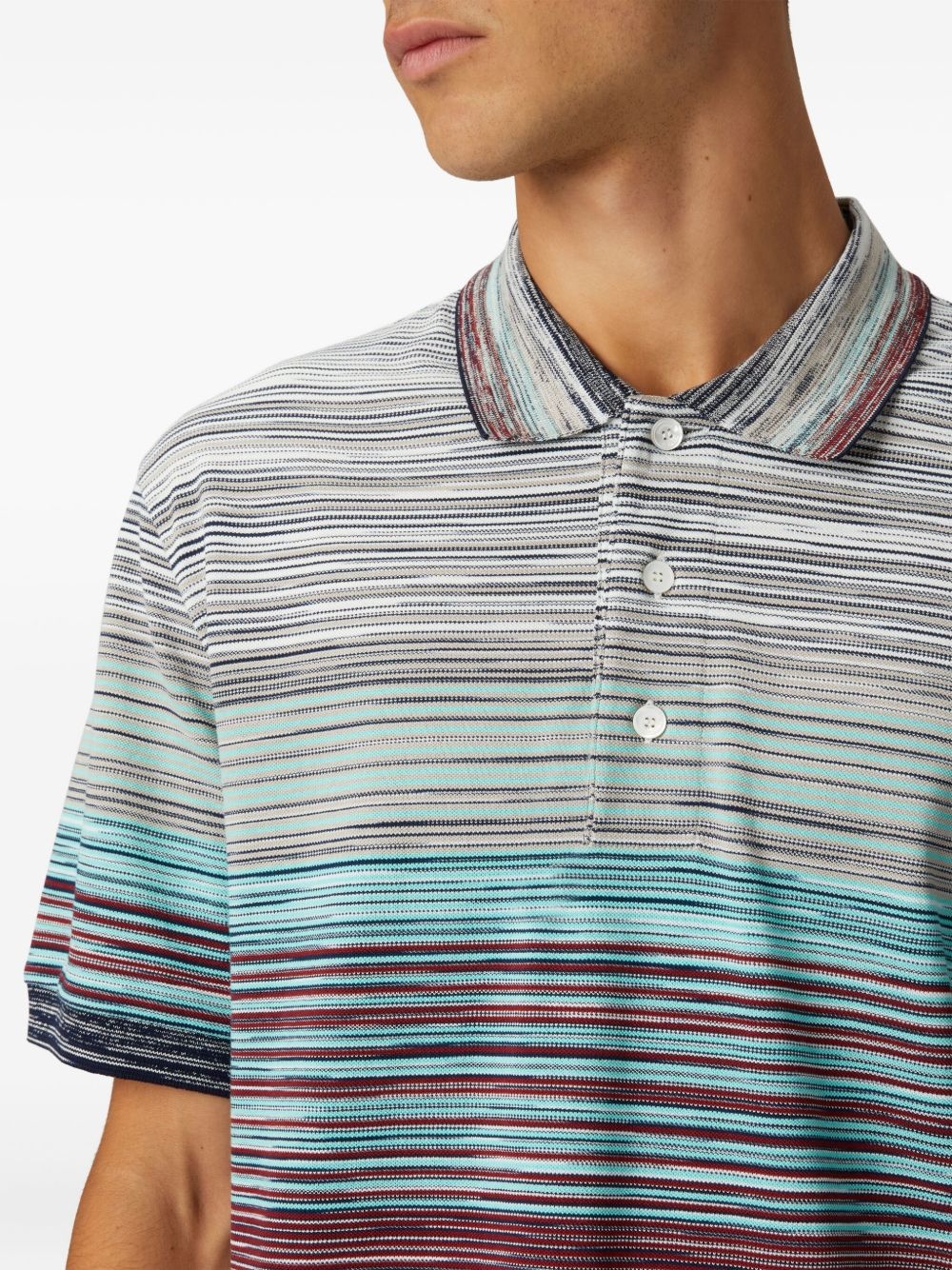striped cotton polo shirt - 4