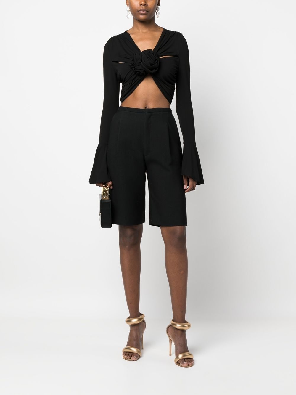 cropped long-sleeve top - 2