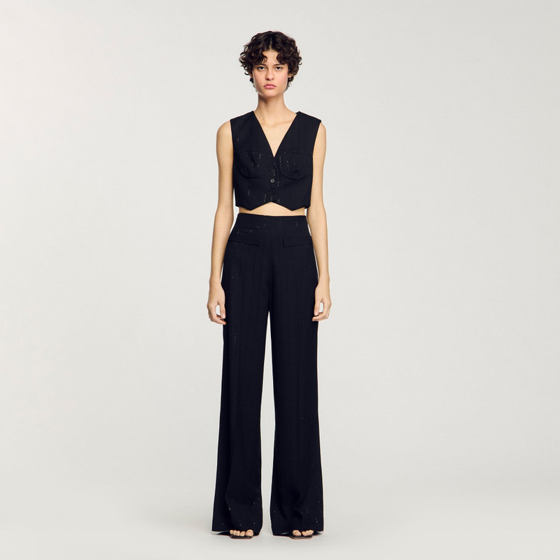 Sandro SEQUIN CROPPED JACKET outlook