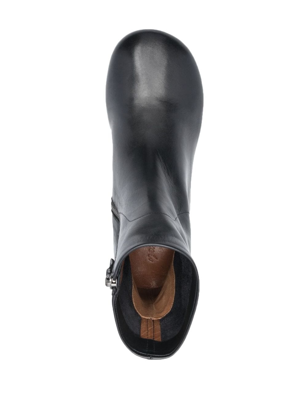 60mm round-toe leather ankle boots - 4