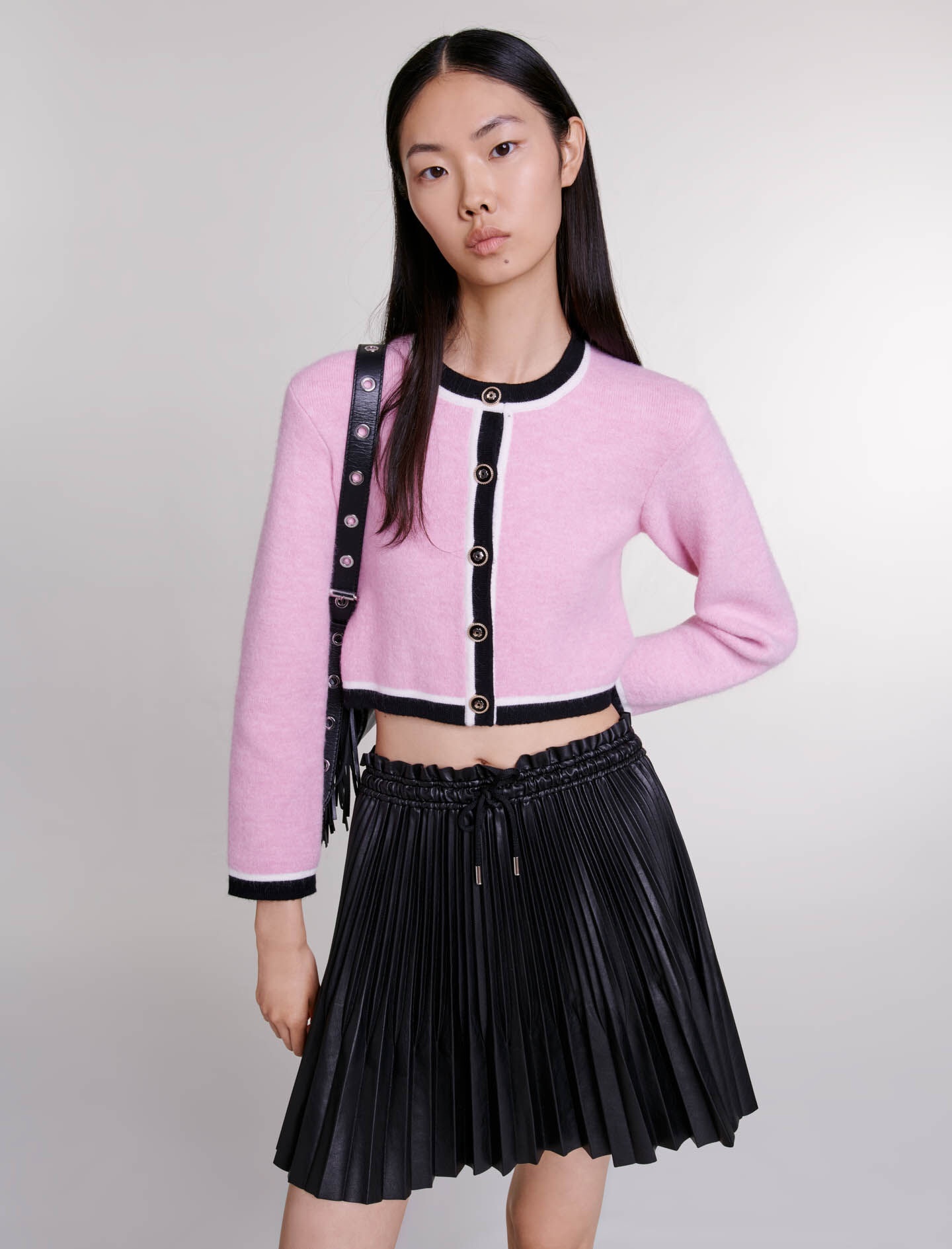 Cropped knit cardigan - 9