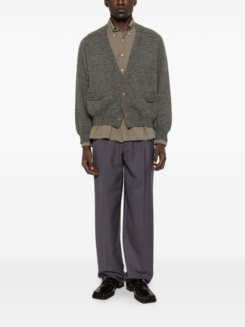 pleated zip-detail trousers - 2