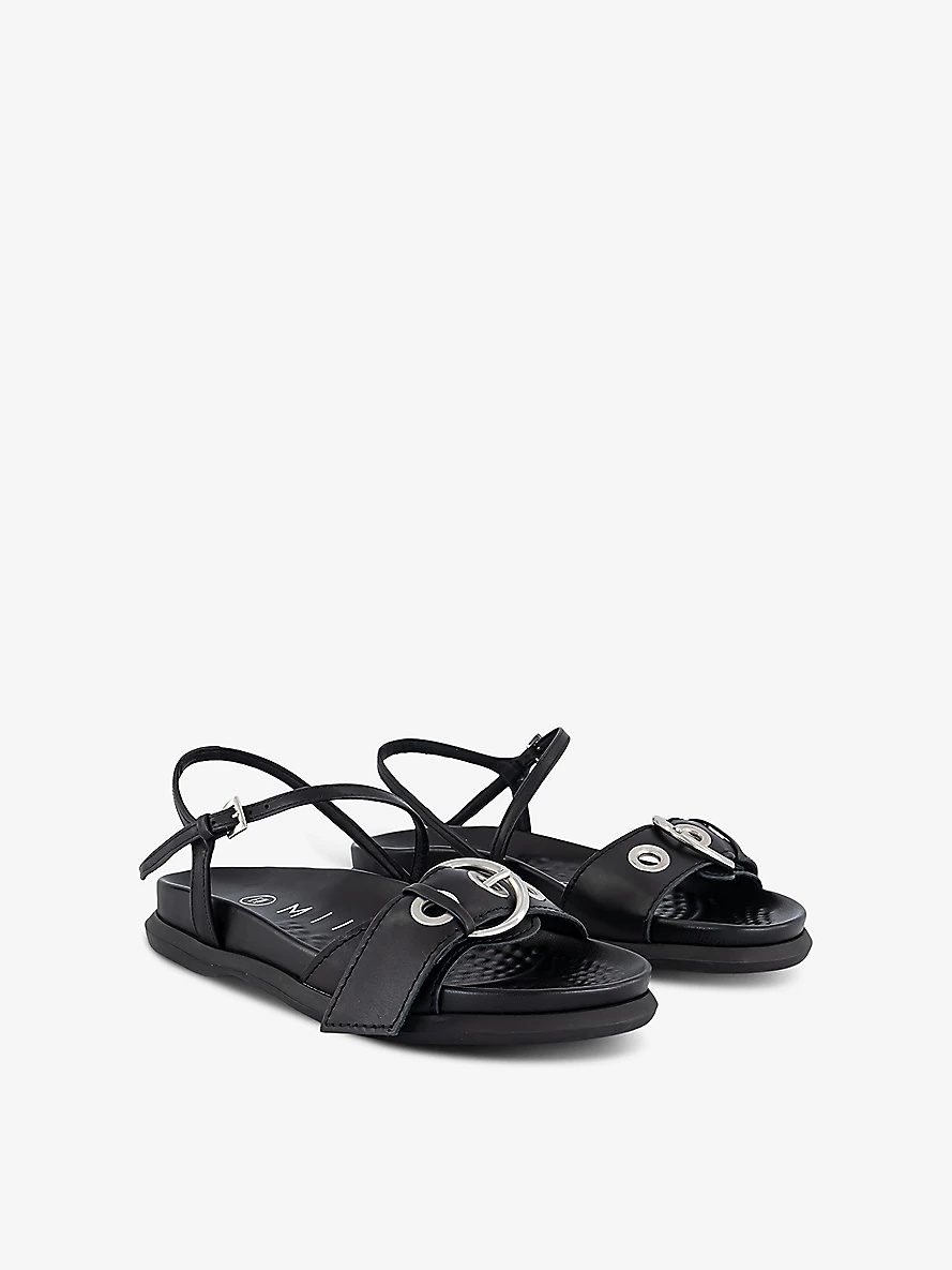 Silba eyelet-strap leather sandals - 3