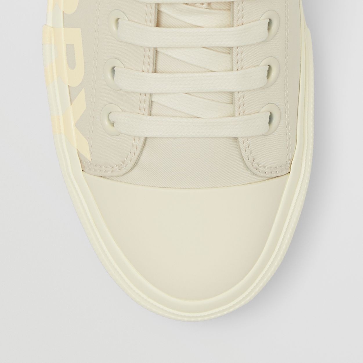 Logo Print Cotton Garbadine Sneakers - 3