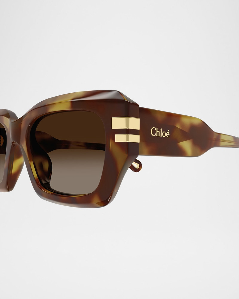 Chloé Rectangle Acetate Sunglasses outlook