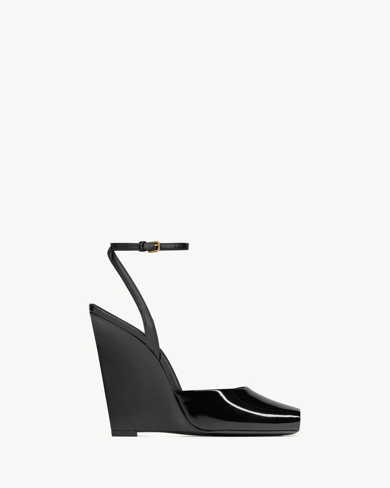 LA SCANDALE WEDGES IN PATENT LEATHER - 1