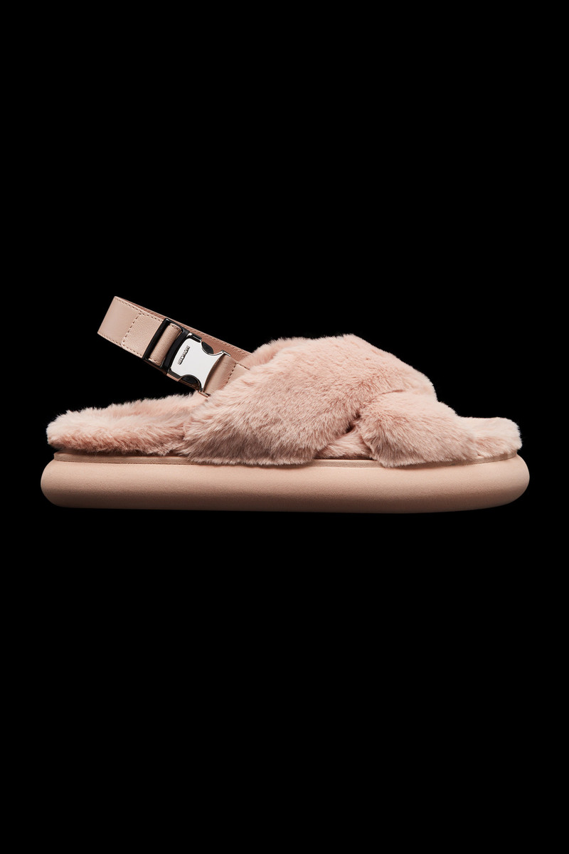Solarisse Faux Fur Sandals - 1