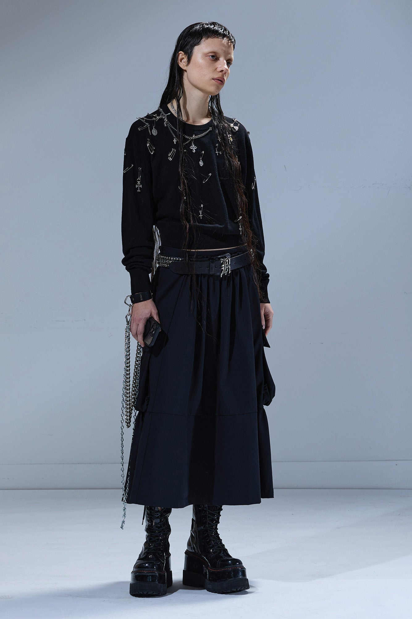 GATHERED CARGO SKIRT - 2