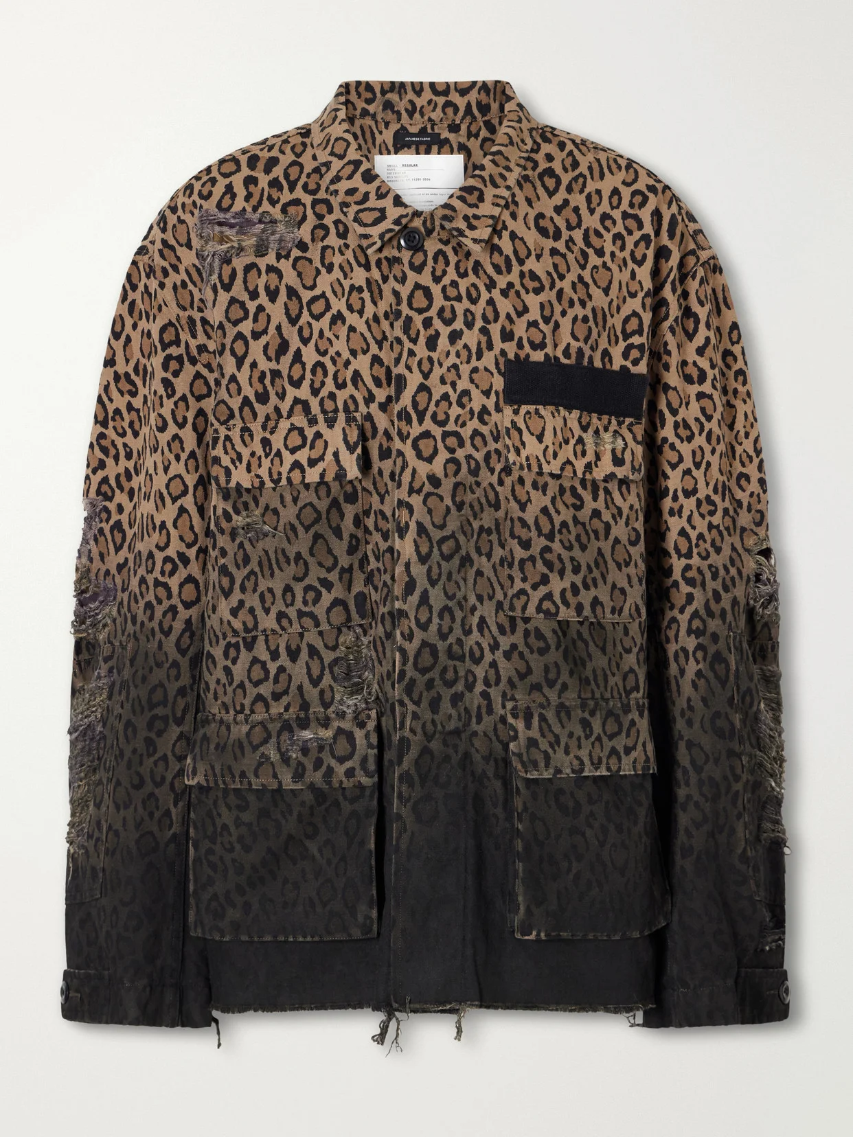 Abu Distressed Leopard-print Cotton Jacket - 1