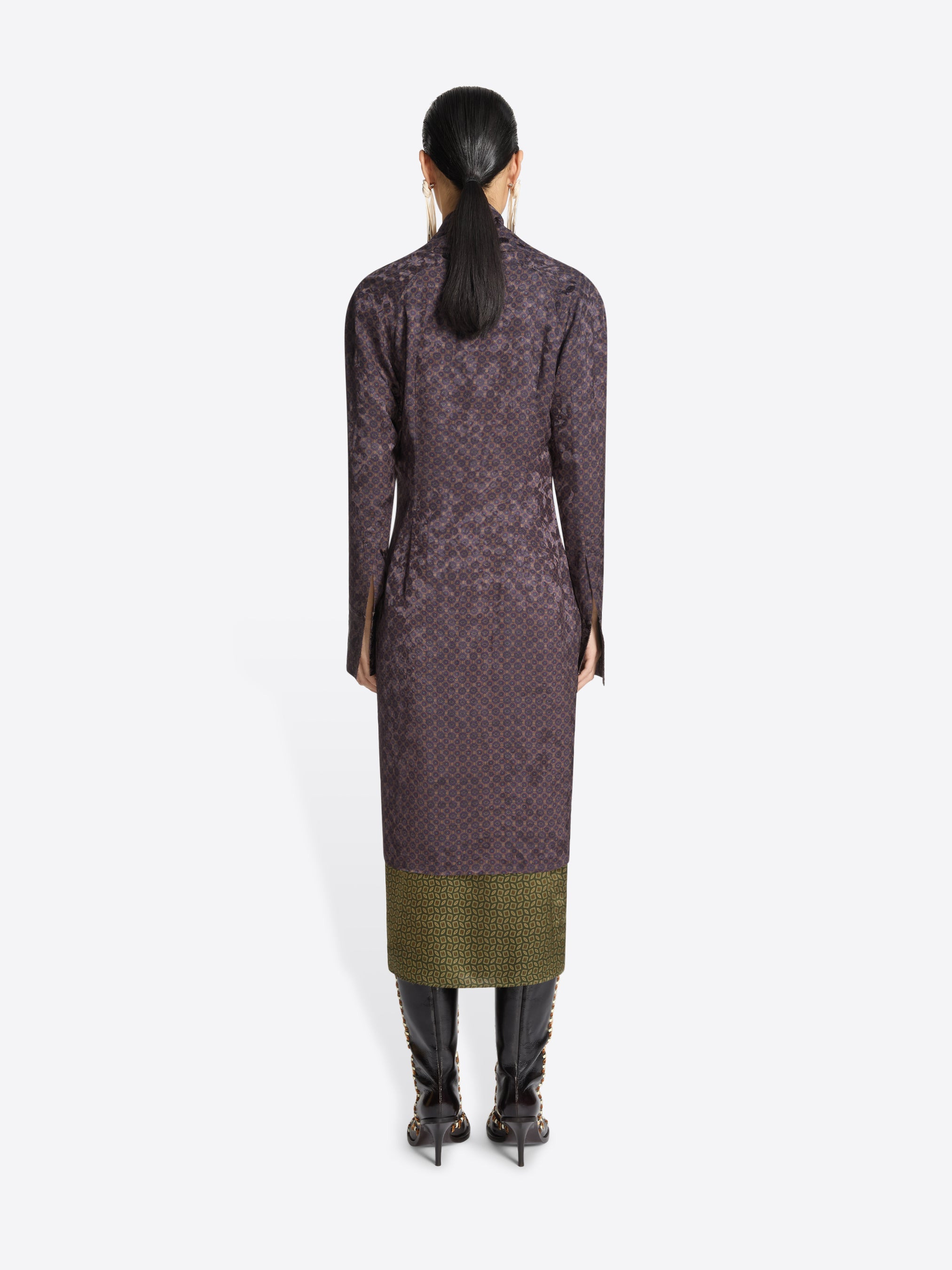 DOUBLE LAYERED VISCOSE DRESS - 4