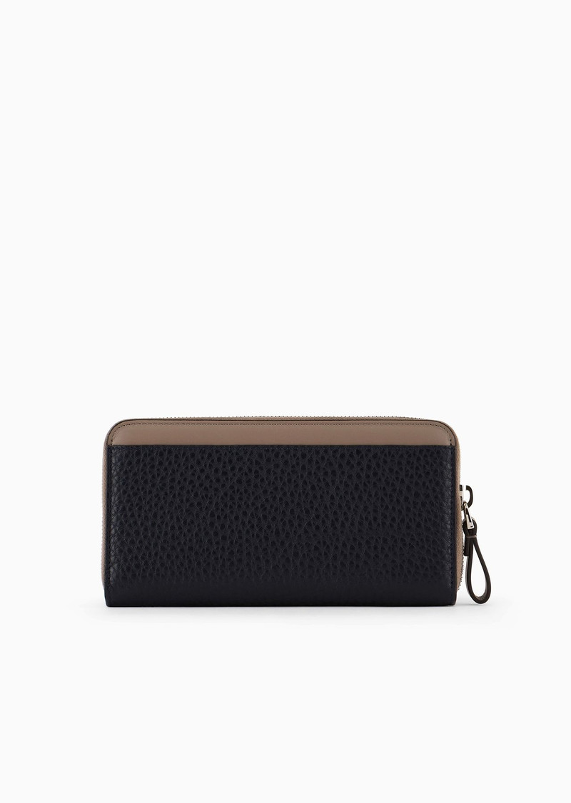GIORGIO ARMANI Two-toned leather wallet with wraparound zip outlook