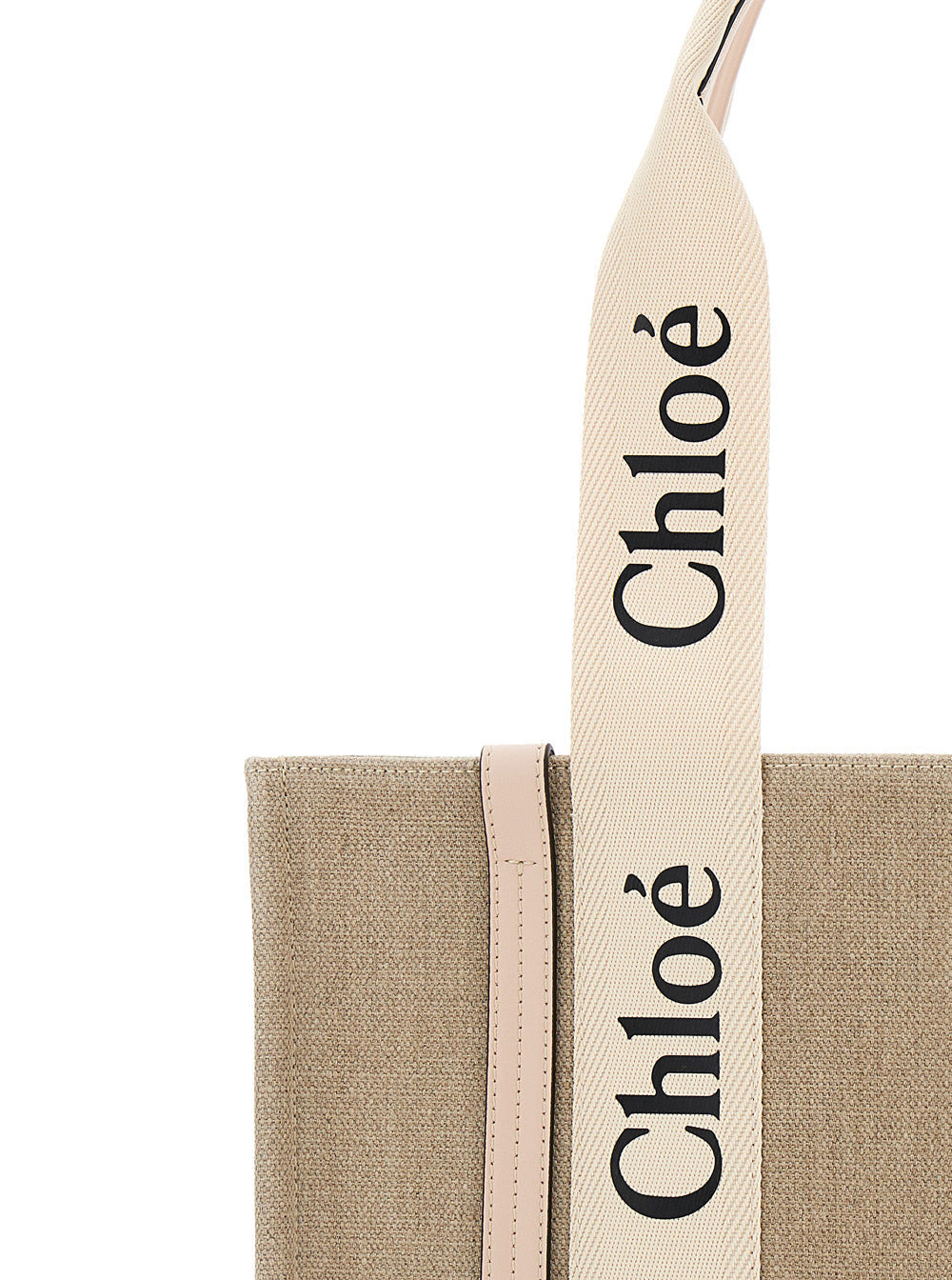 Chloé Women 'Medium Woody' Beige Handbag With Logo In Canvas Woman - 5