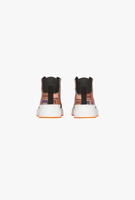 Multicolor needlepoint B-Court high-top sneakers with Balmain monogram - 3