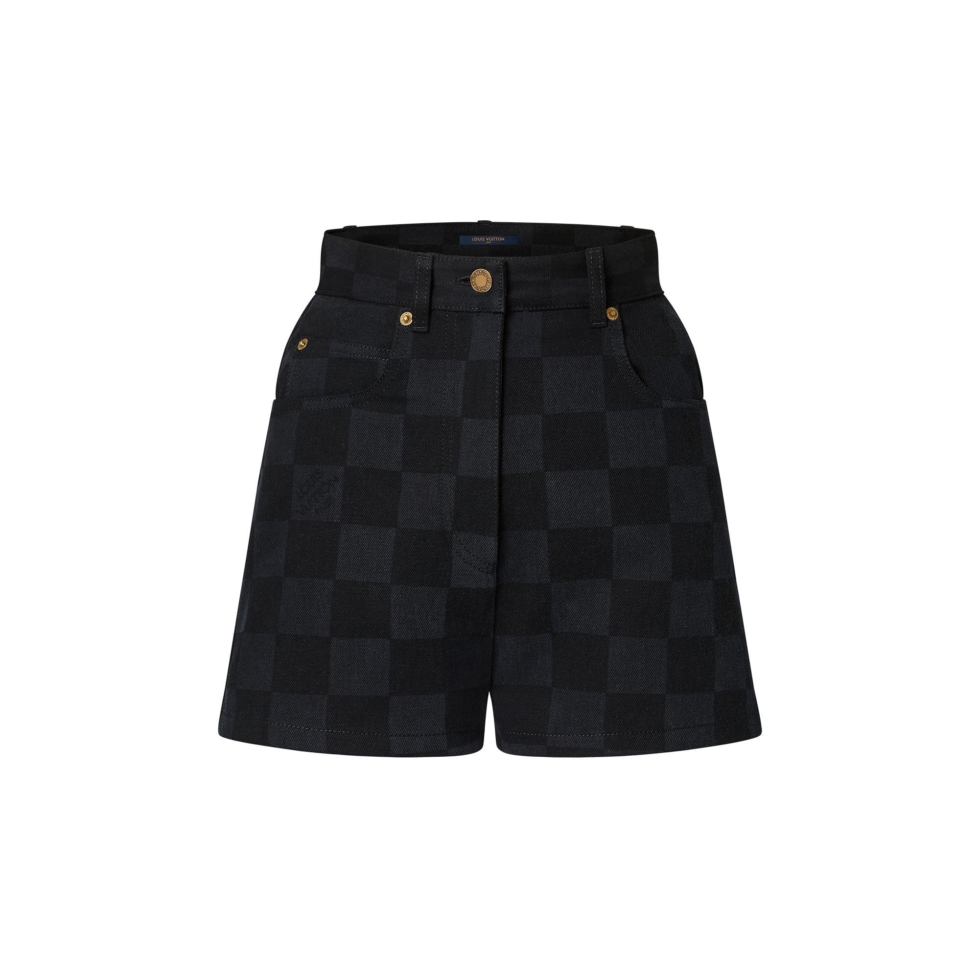 Louis Vuitton Damier Graphite Denim Mini Shorts