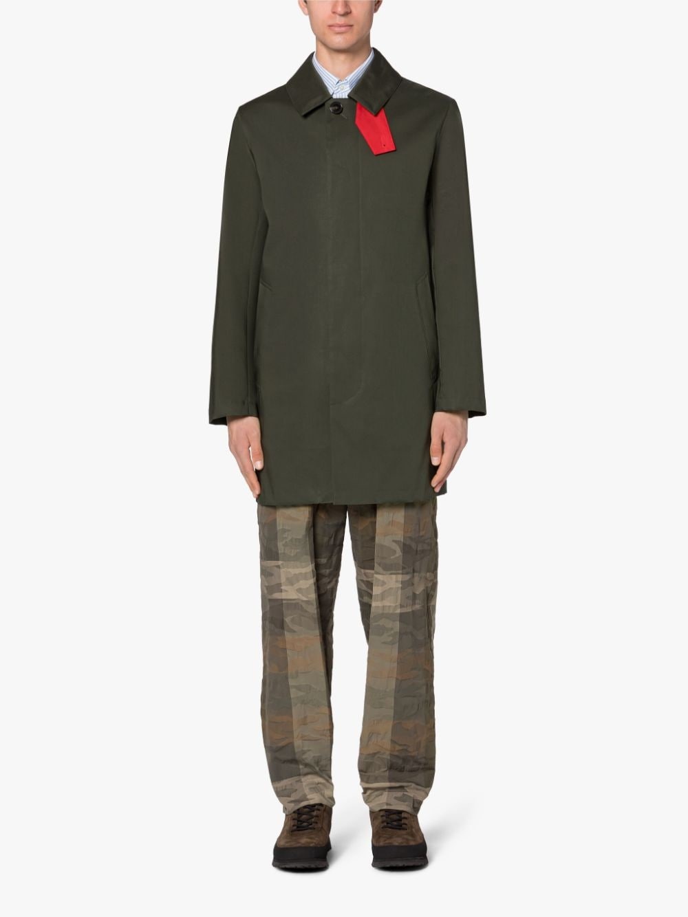 TARTAN CAMBRIDGE BOTTLE GREEN RAINTEC COTTON SHORT COAT - 2