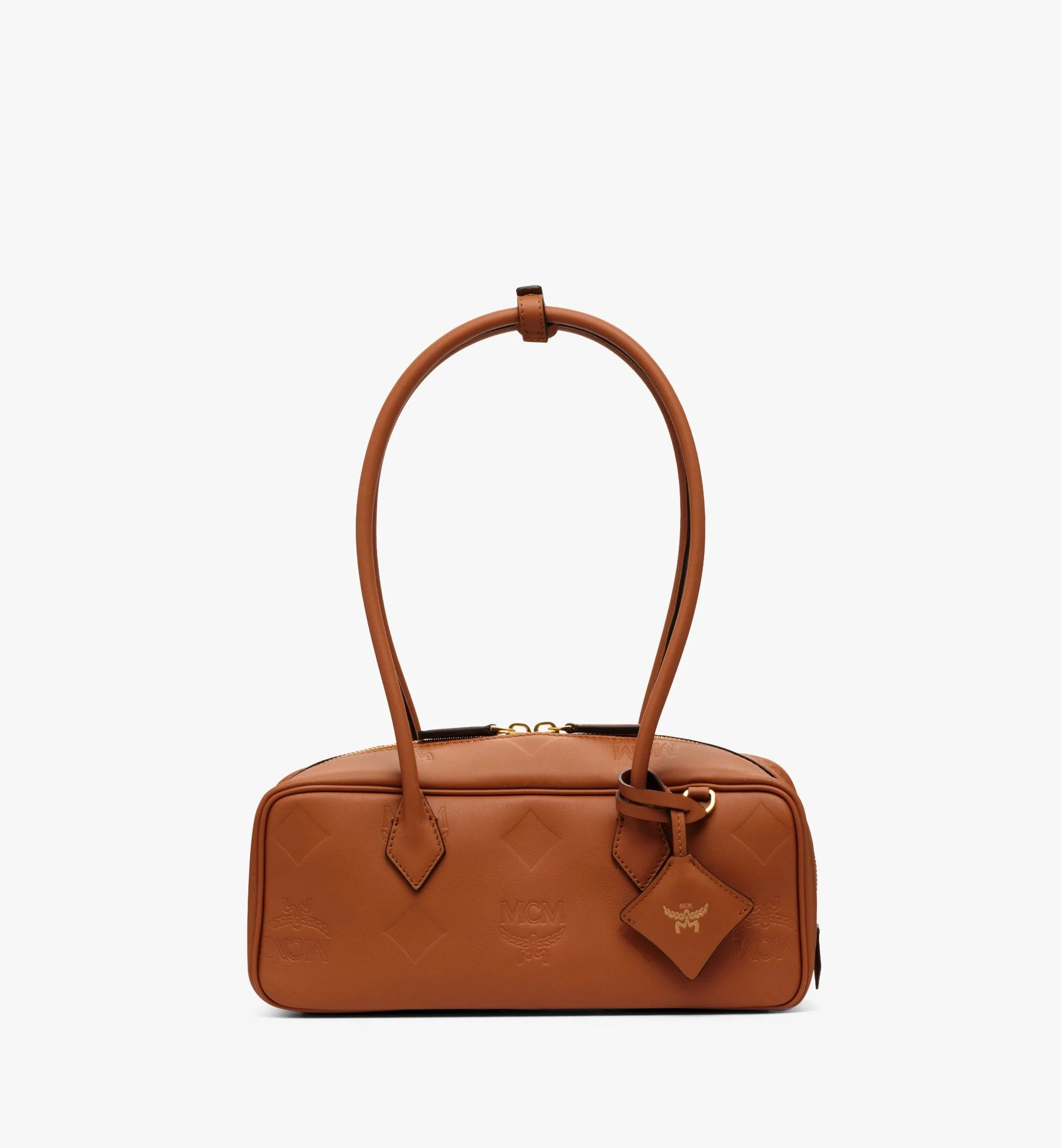 Aren East West Shoulder Bag in Maxi Monogram Leather - 1