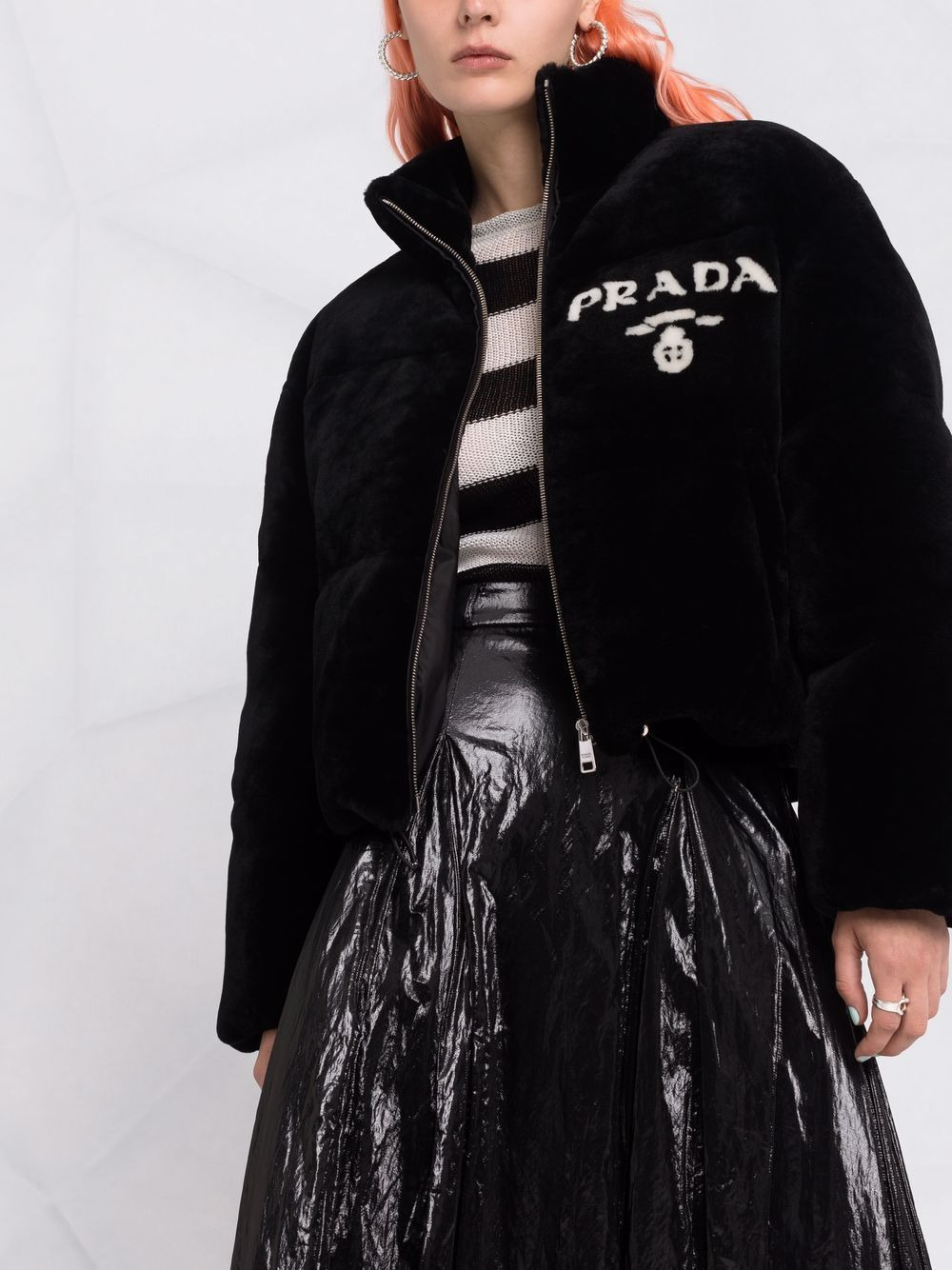 logo-print zip-fastening jacket - 5