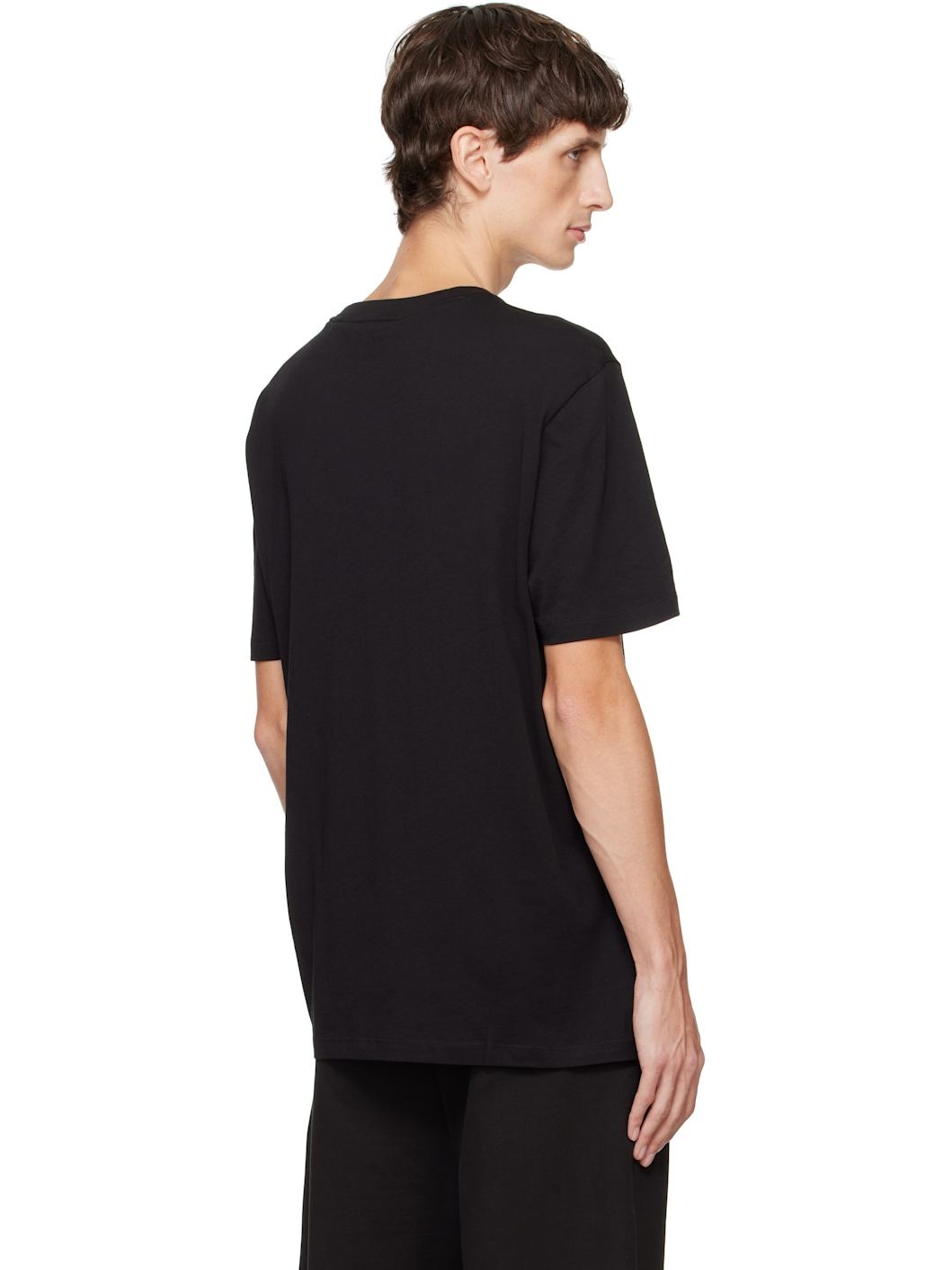 Black Cotton Jersey T-shirt - 3