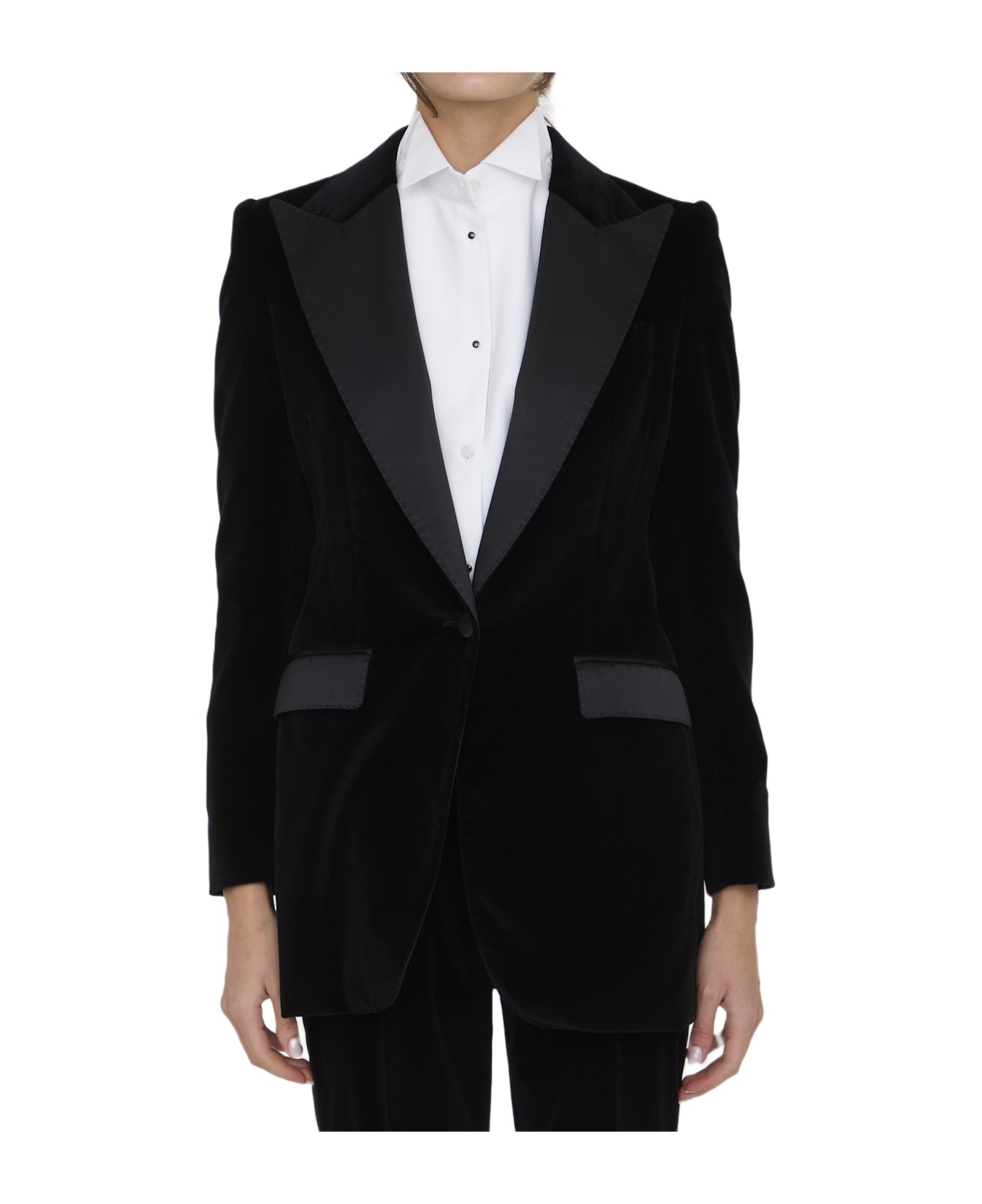 Velvet Tuxedo Jacket - 1