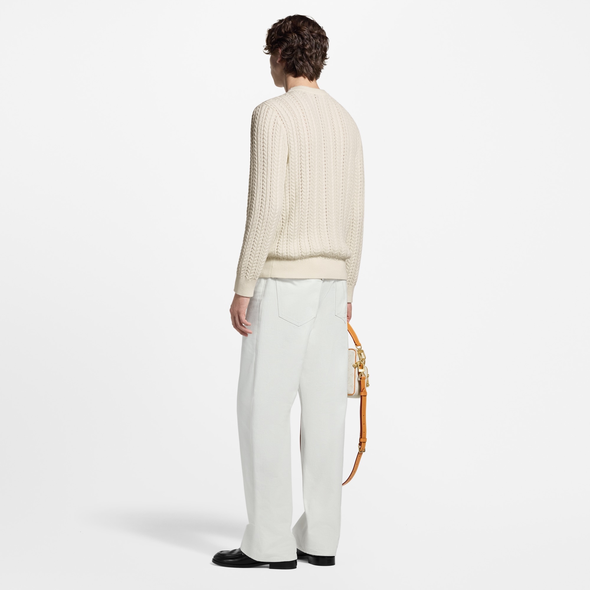 Long-Sleeved Cable-Knit Crewneck - 3
