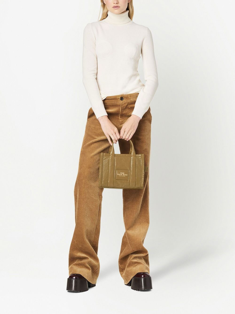 crinkled leather tote bag - 2