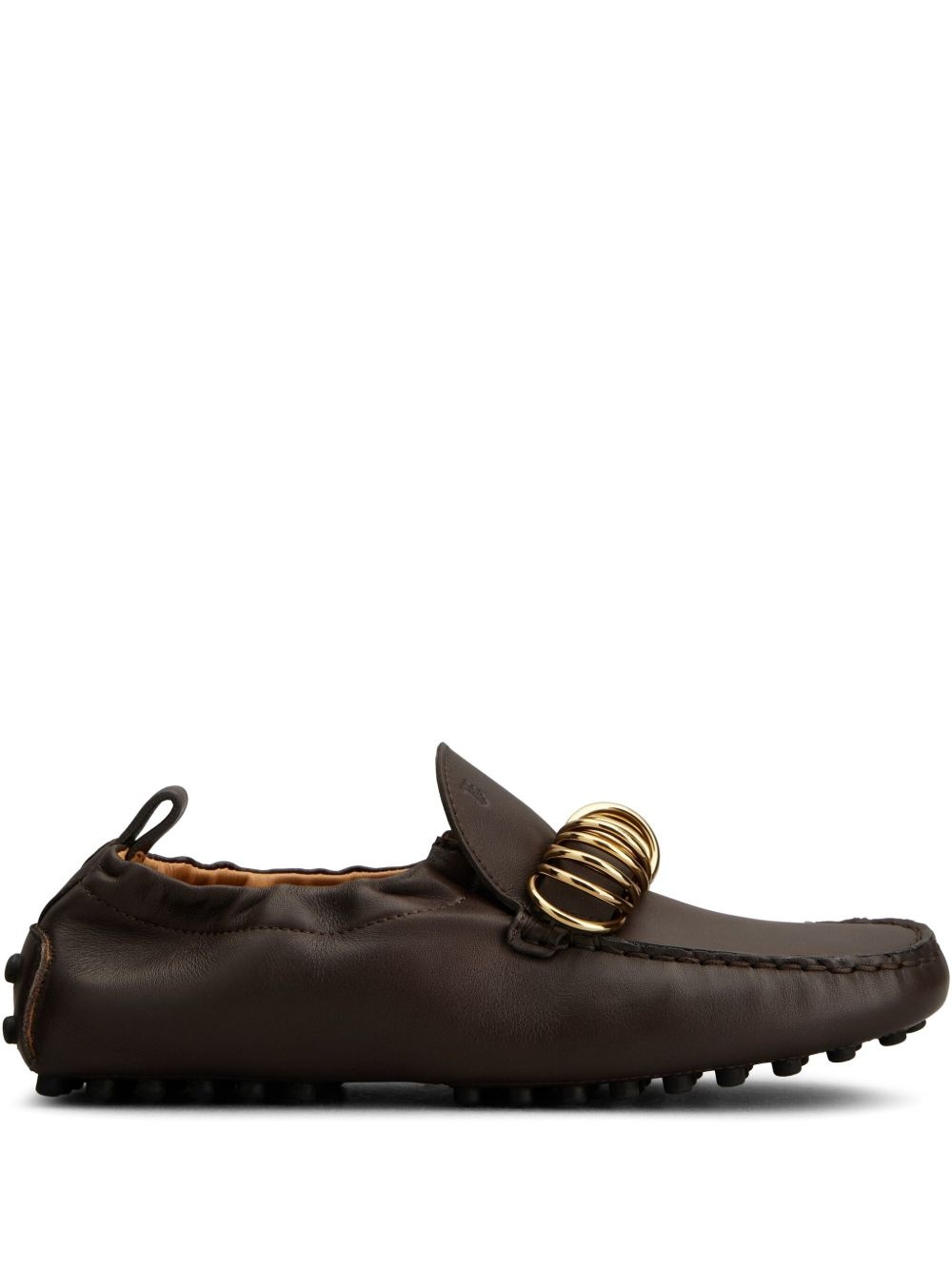 ring-embellished loafers - 1