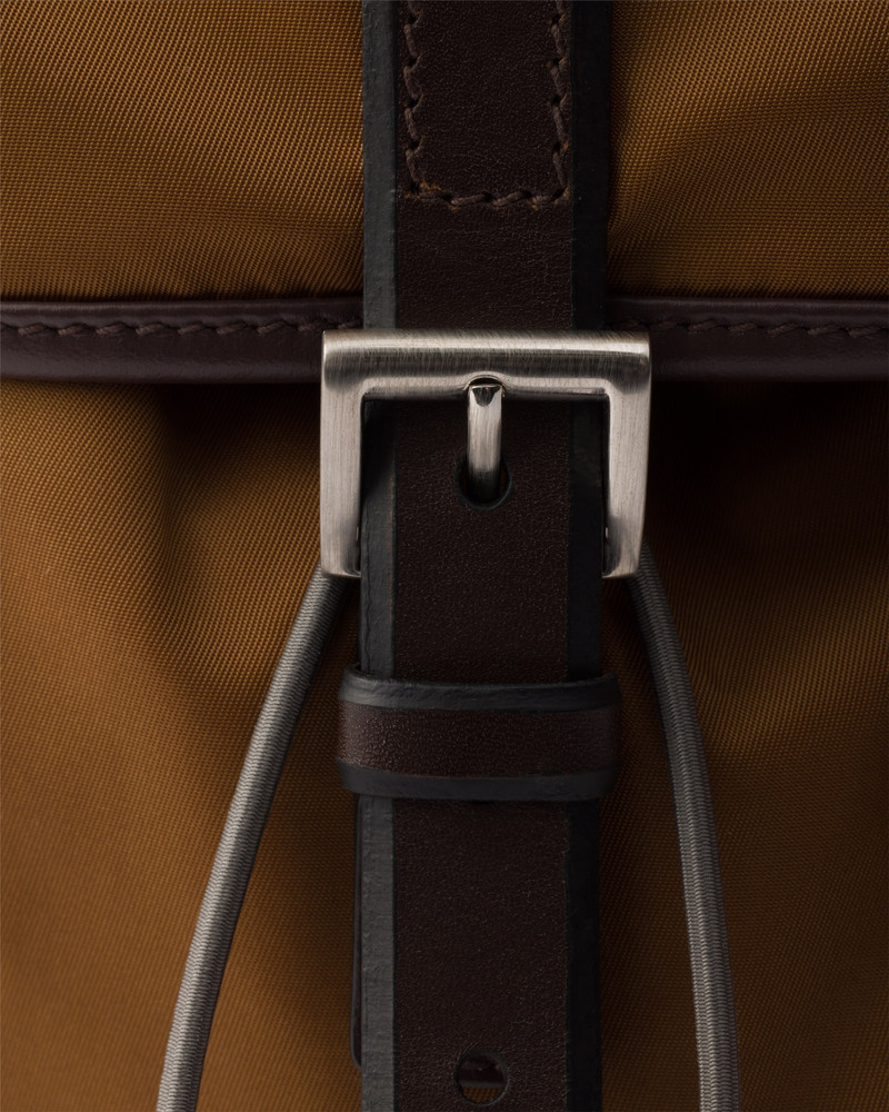 Re-Nylon and leather backpack 5