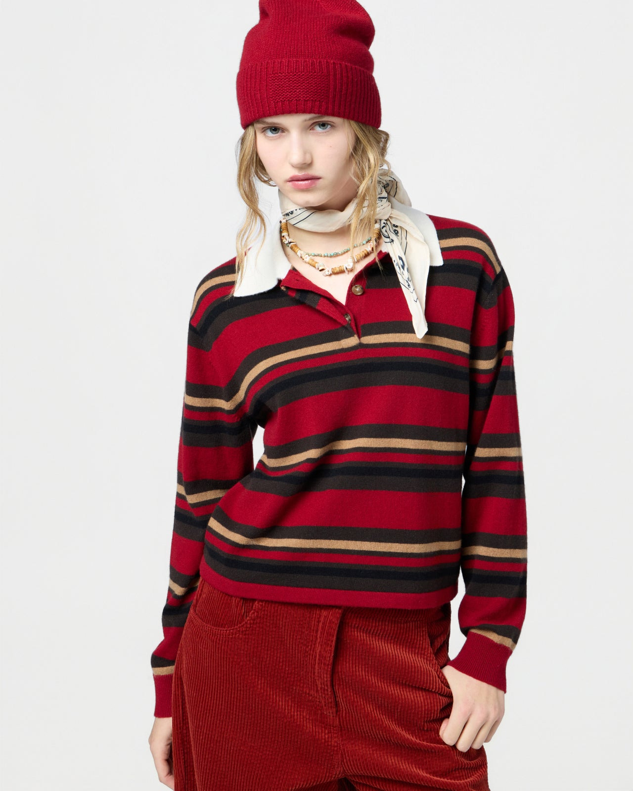 Cropped Stripe Rugby - 5