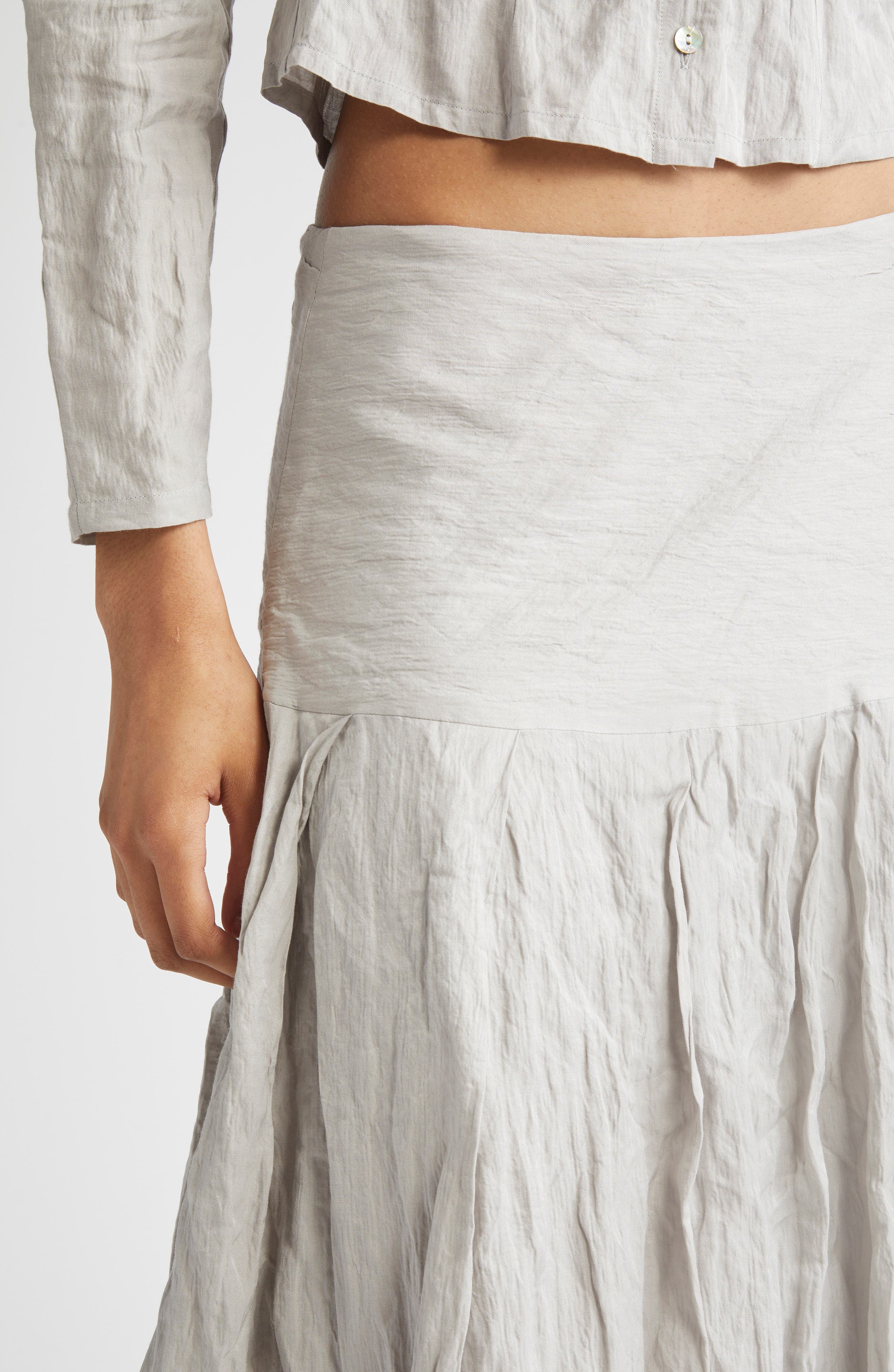 Paloma Wool Sluto Crinkled Skirt in Grey at Nordstrom - 5