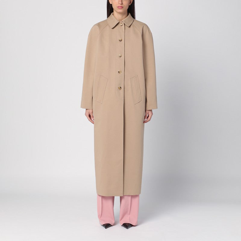 Moschino Beige Reversible Trench Coat In Gabardine And Satin Women - 5