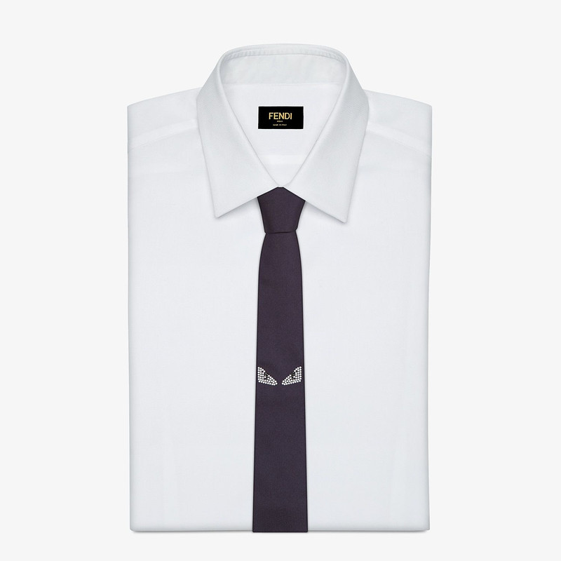 FENDI Blue silk necktie outlook