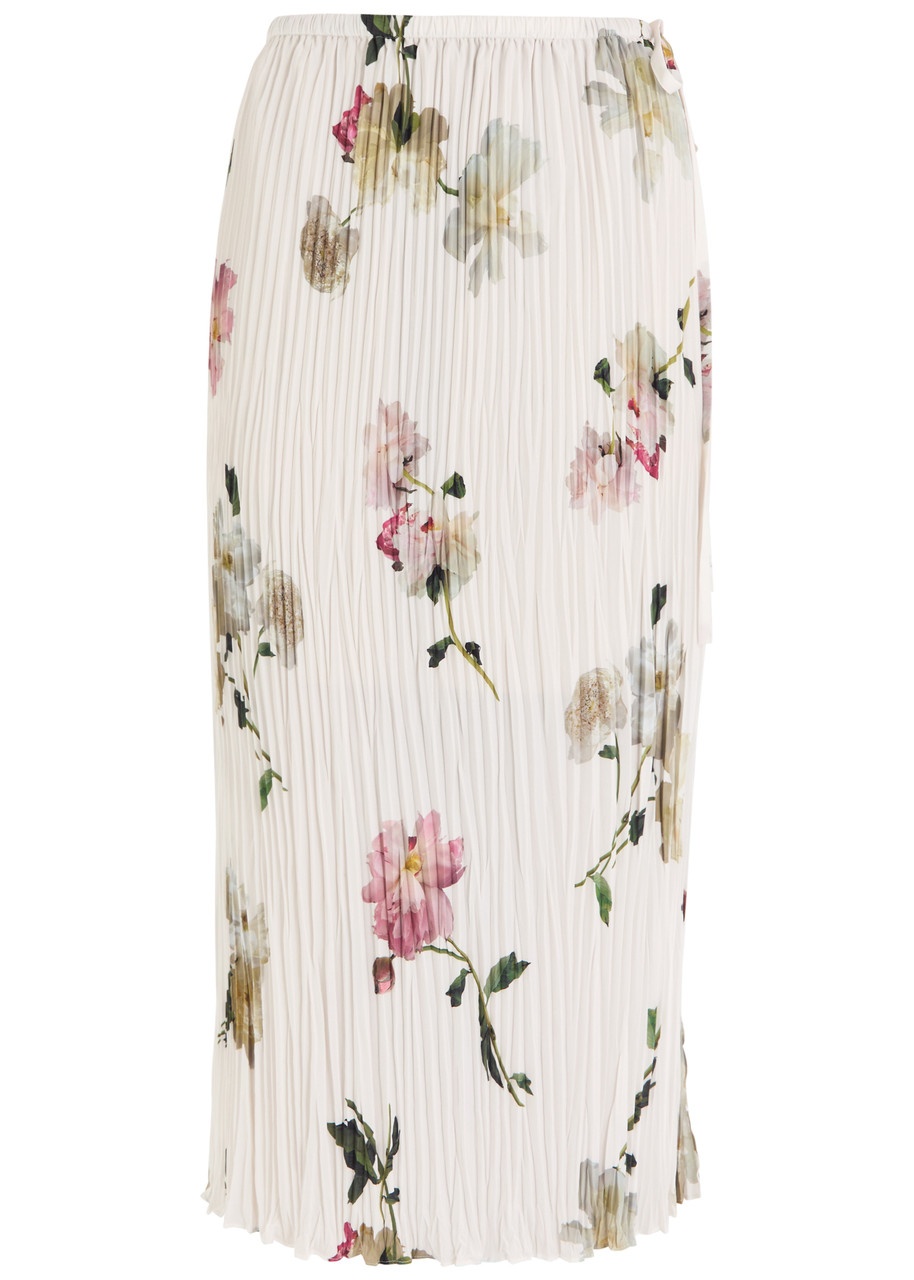 Vince Floral-printed Chiffon Midi Skirt - 1