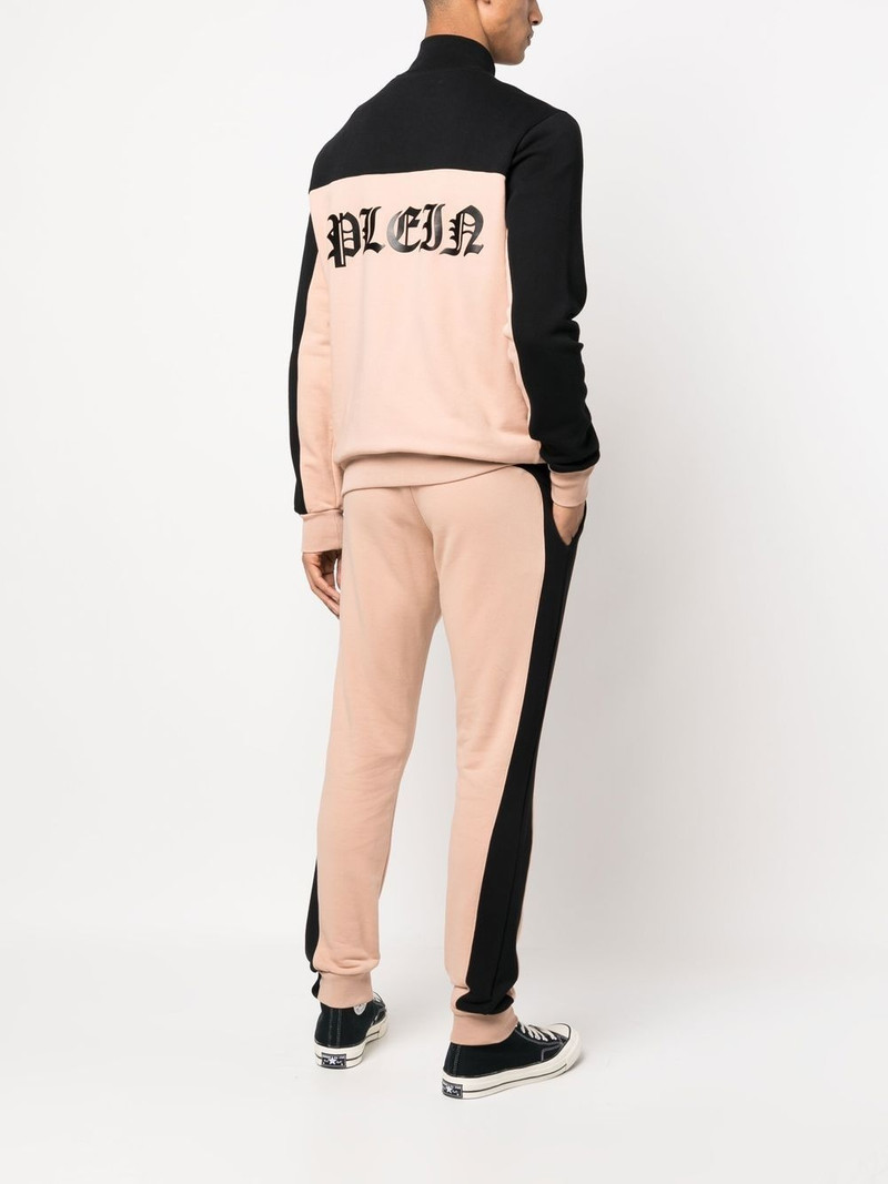 PHILIPP PLEIN logo-print two-tone tracksuit set outlook