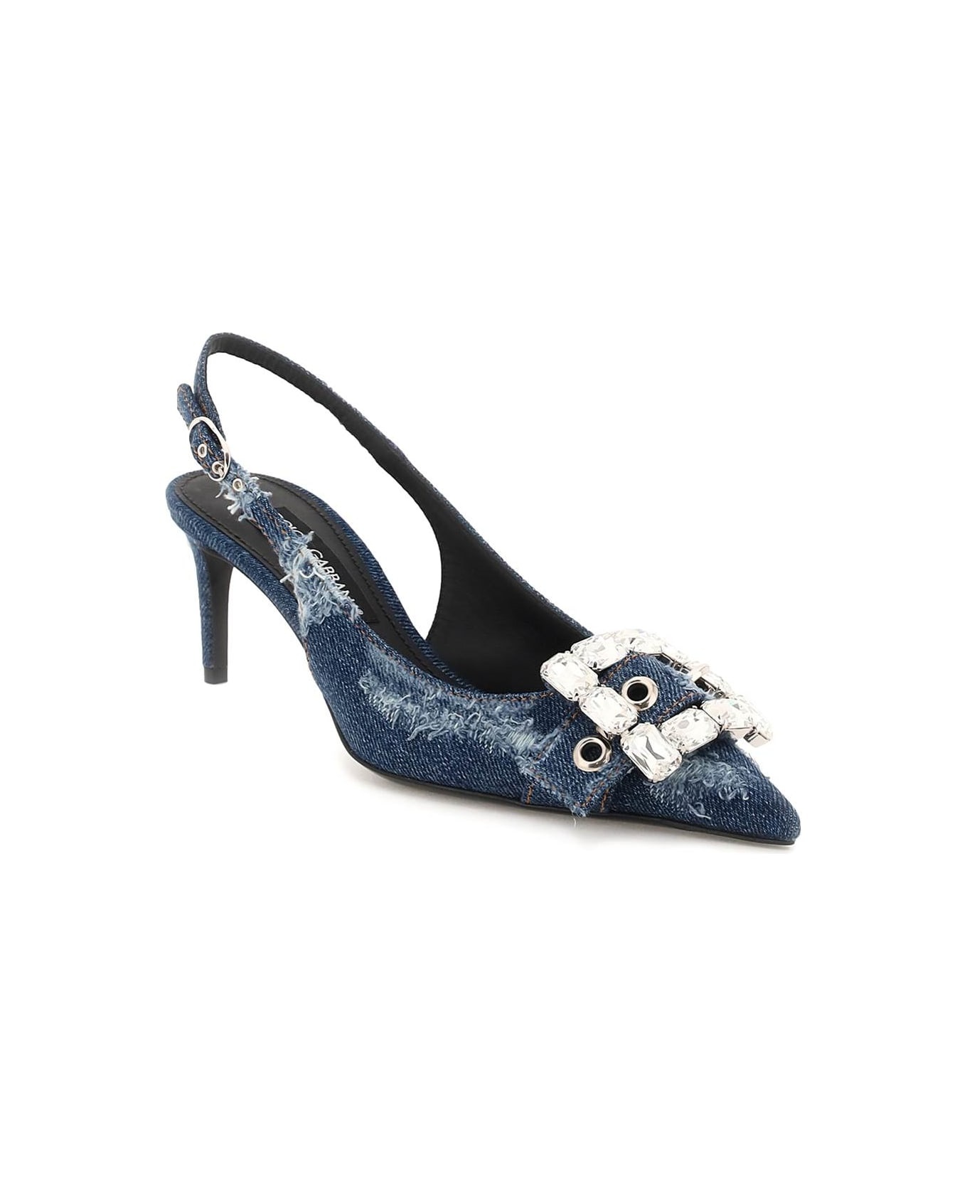 Slingback In Denim - 4