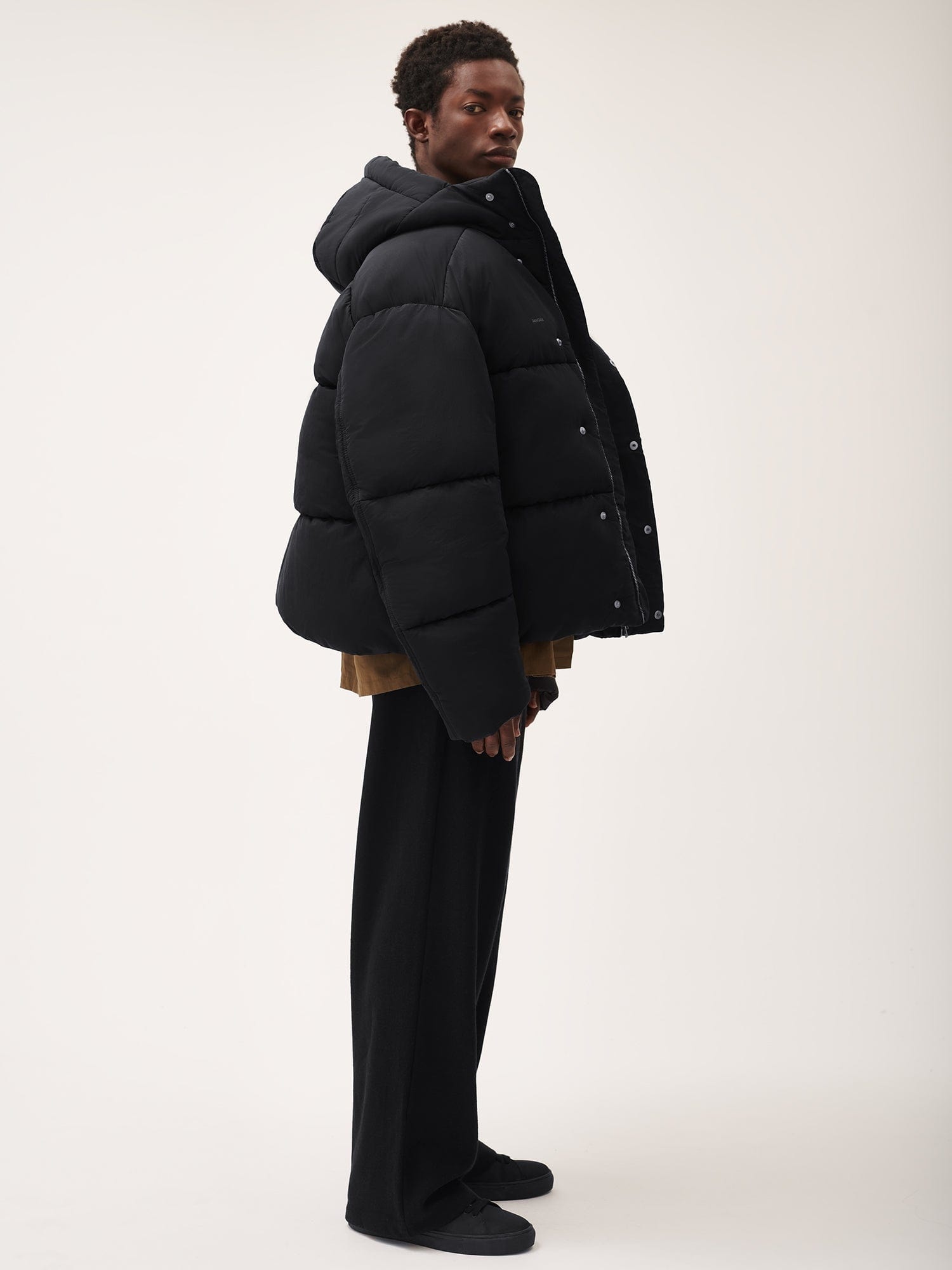 Men’s Flower-Warmth Recycled Nylon Puffer - Black - 4