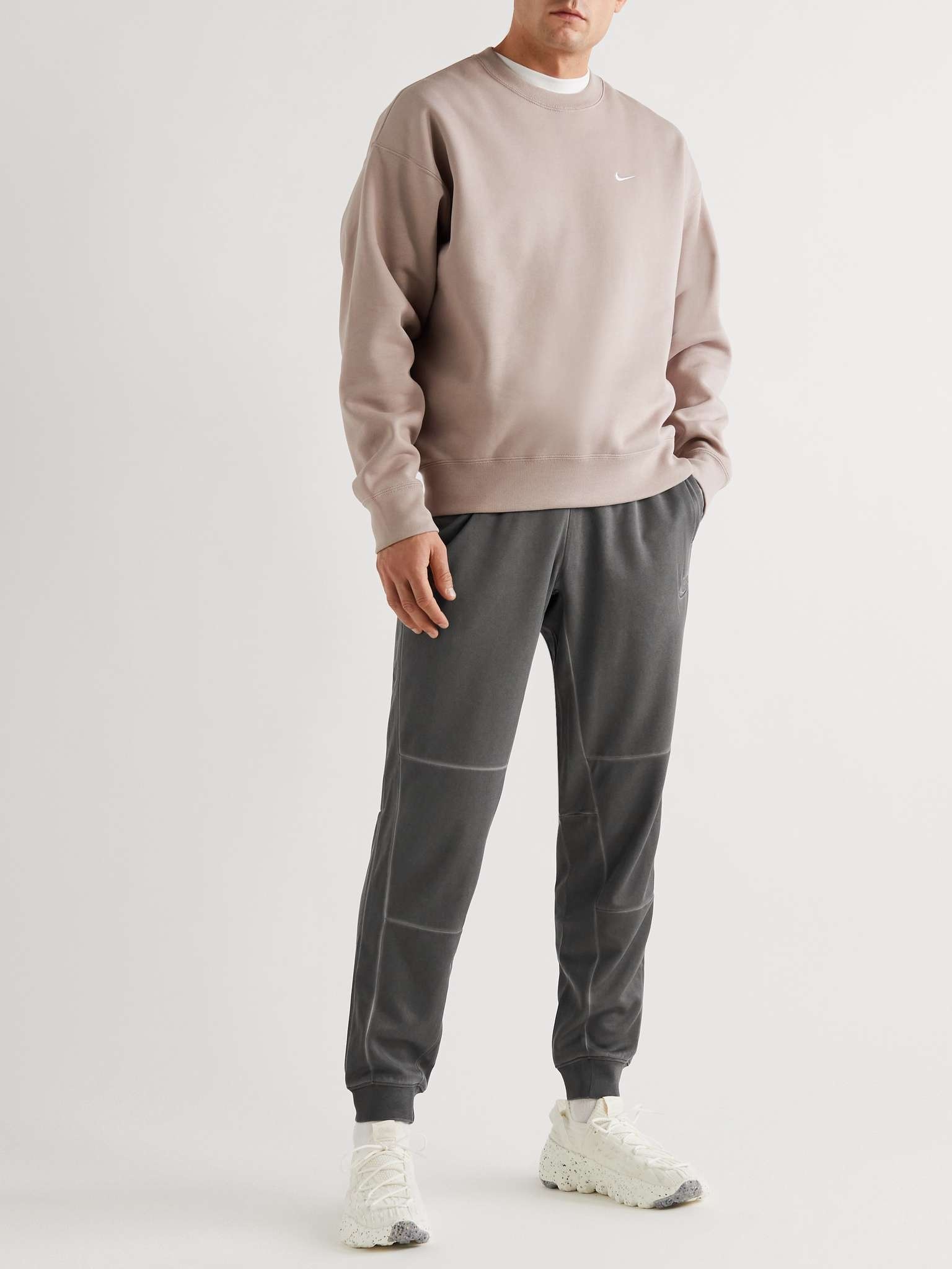 Tapered Logo-Embroidered Panelled Recycled Jersey Sweatpants - 2