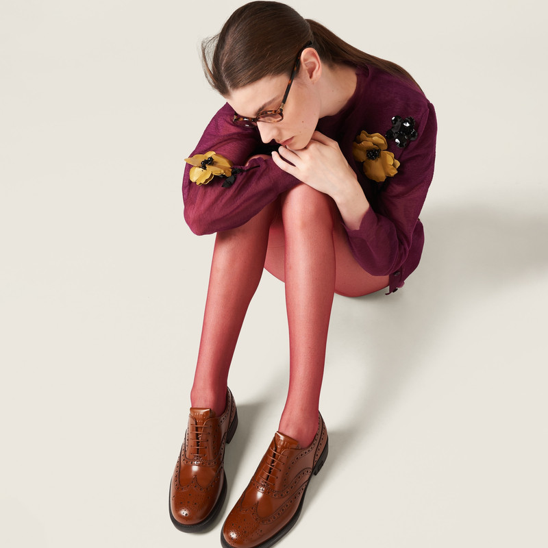 Church's X Miu Miu Brushed Leather Oxford Brogue Shoes 5